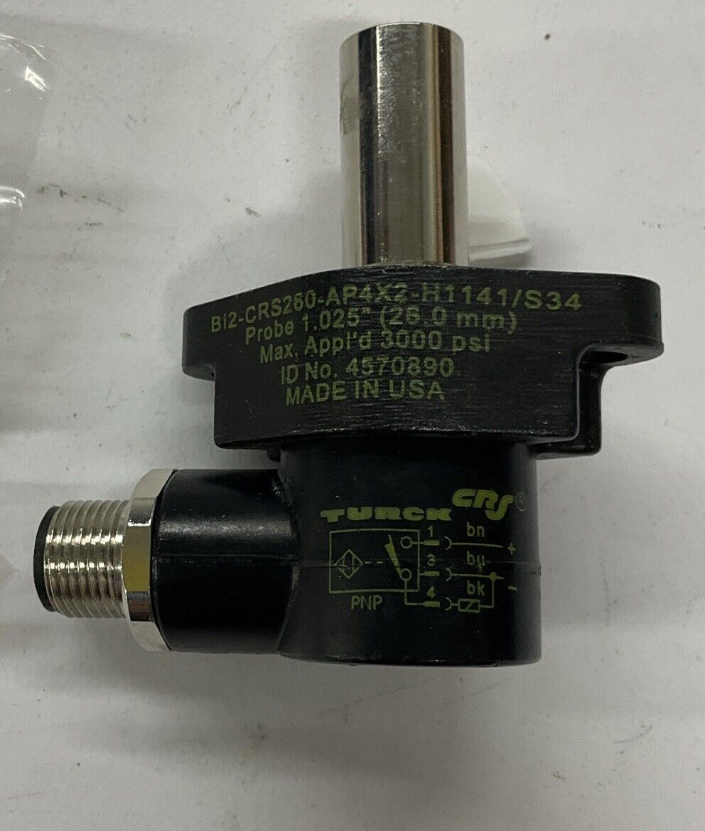 Turck B12-CRS260-AP4X2-H1141 / S34  PNP Sensor 4570890 (BL276)