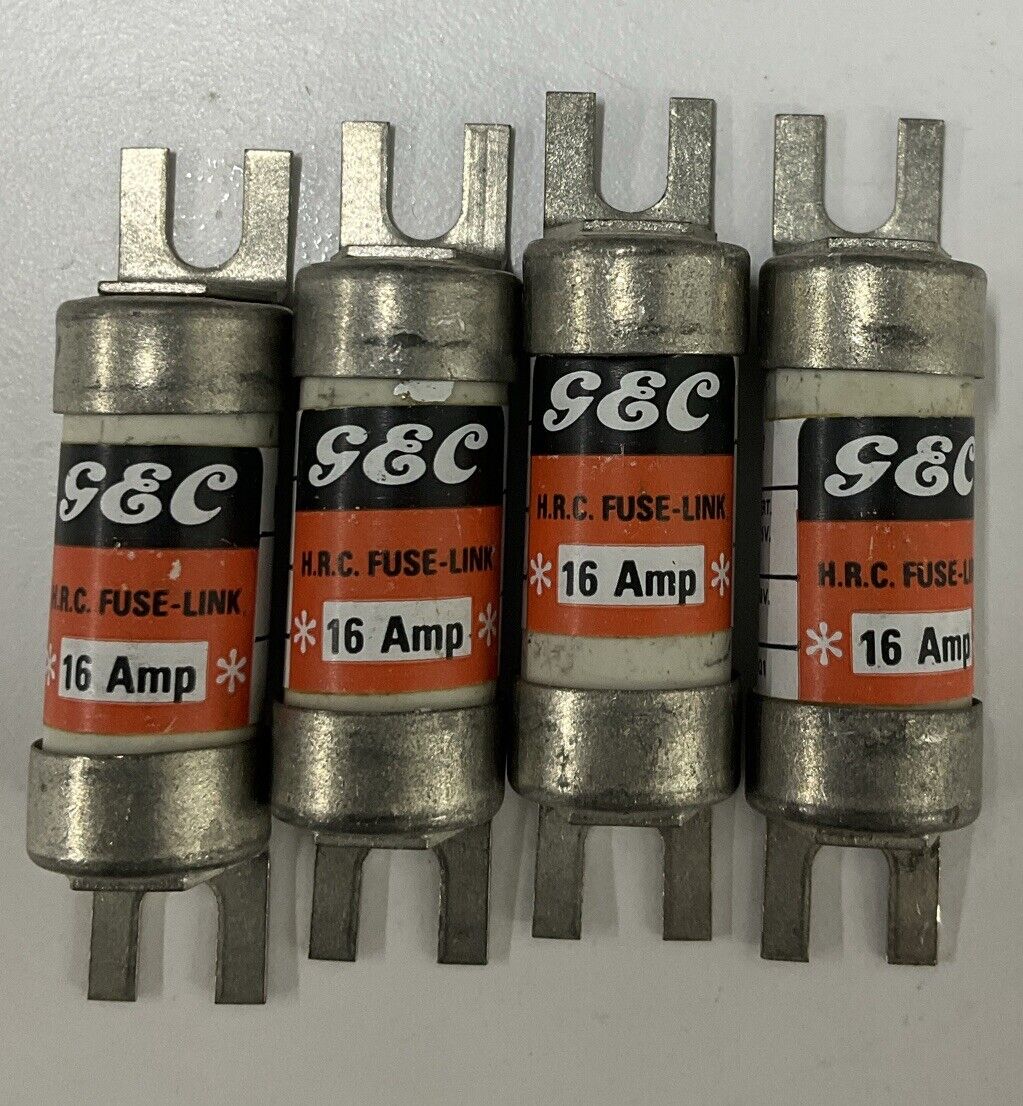 GEC NIT-16 Lot of 4 16 Amp Fuses HRC Fuses(CL276) - 0