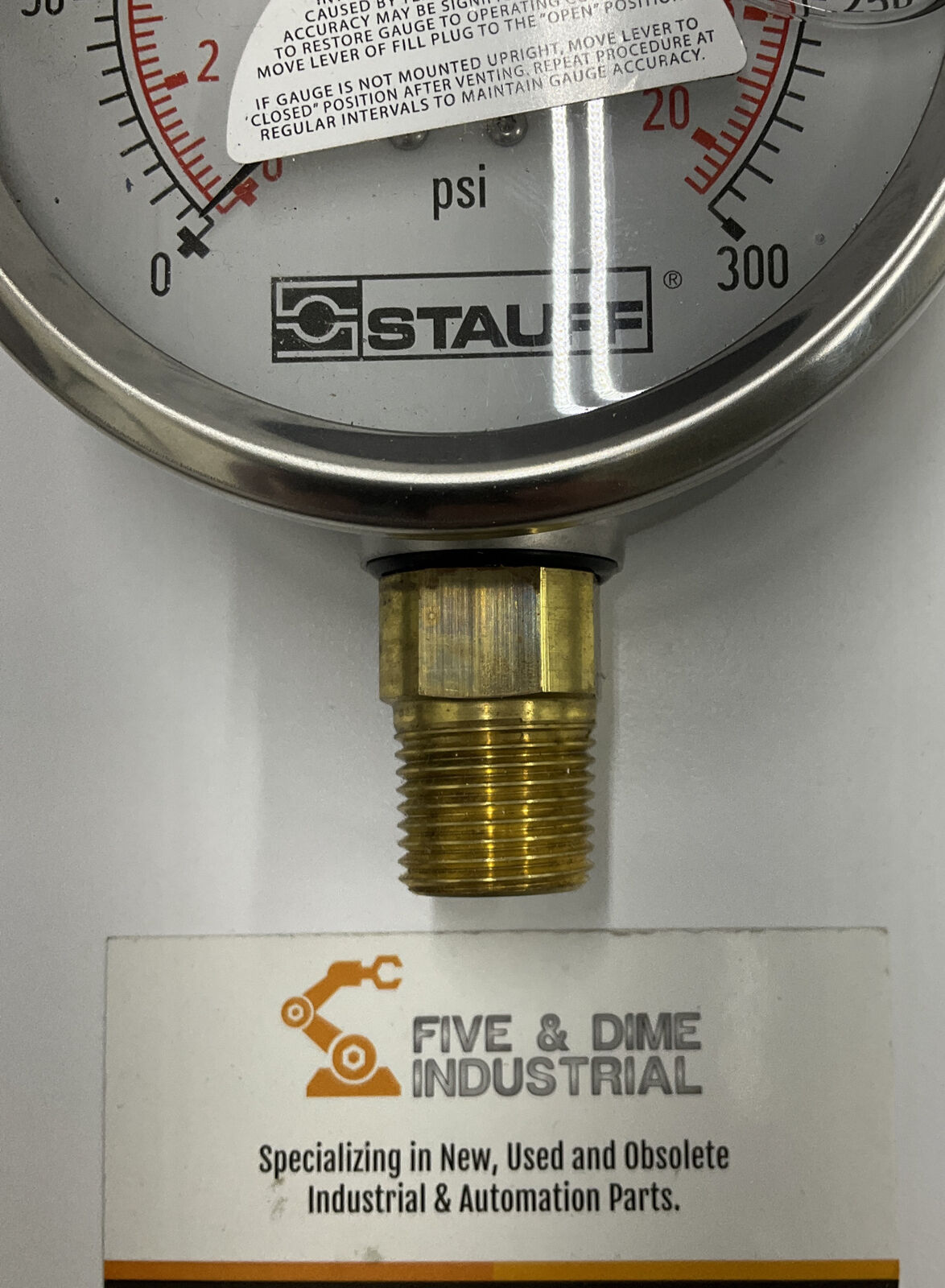 STAUFF STNA50683 SPG-100-00300-5-S-N08 Fluid Filled Pressure Gauge 300PSI GR211