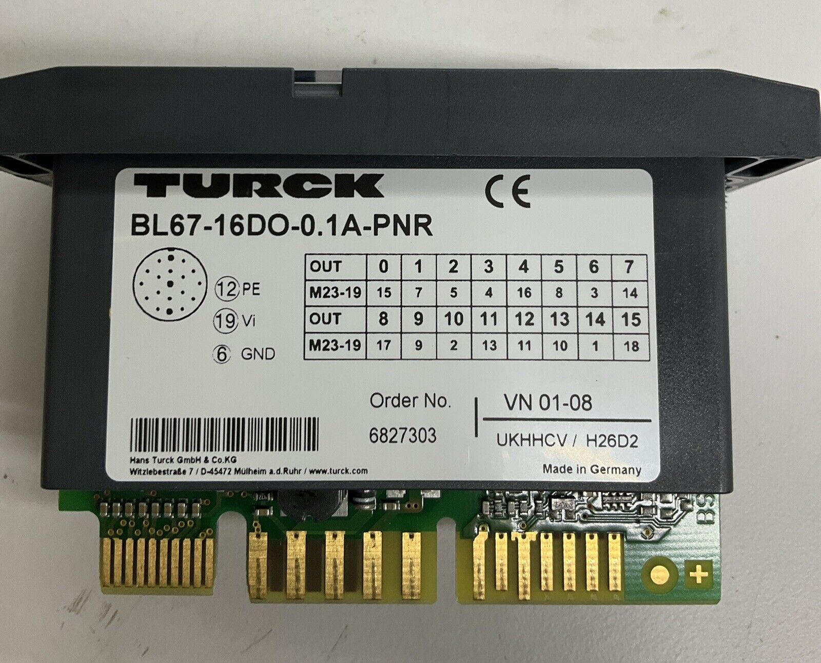 Turck BL67-16DO-0.1A-PNR Digital Output Module (BL307) - 0
