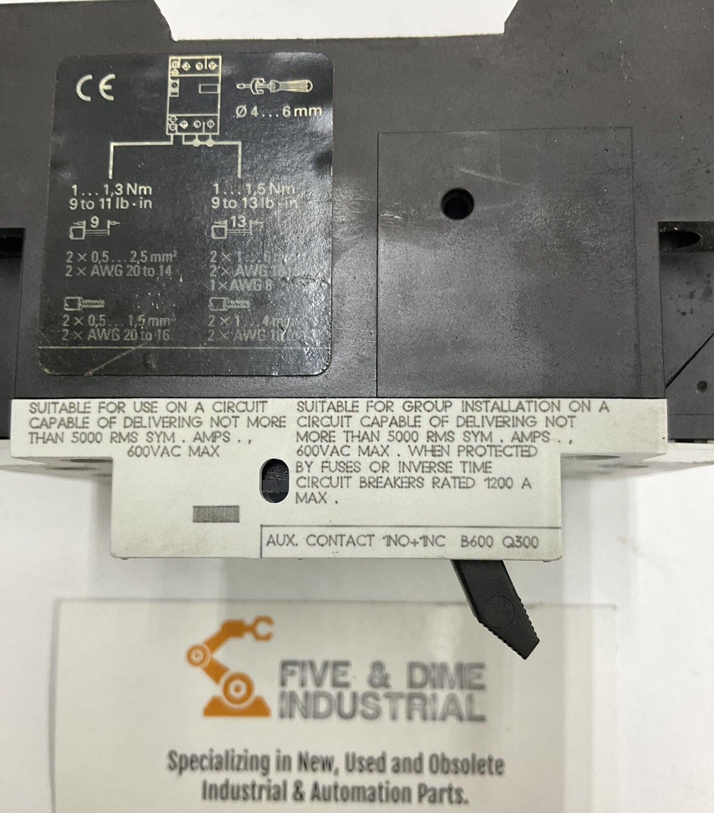 Siemens 3VU1300-1MF00 Circuit Breaker 0.6-1A (CL142)