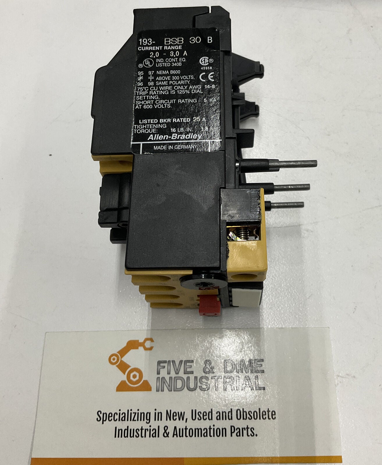 Allen Bradley 193-BSB30 Ser. B Overload Relay 2.0-3.0A w/ 193-BPM1 600V (BL200)