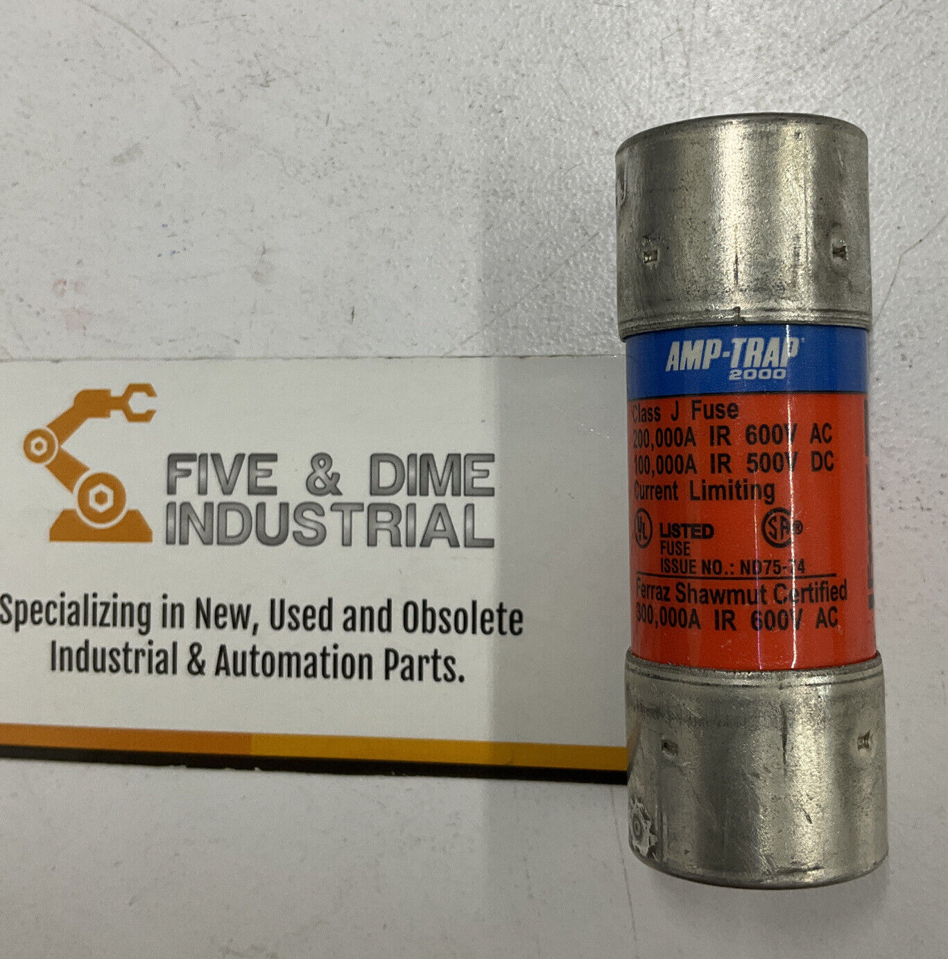 Ferraz Shamut Amp-Trap Lot of 2 AJT-15 15A 600V Fuses (CL176)