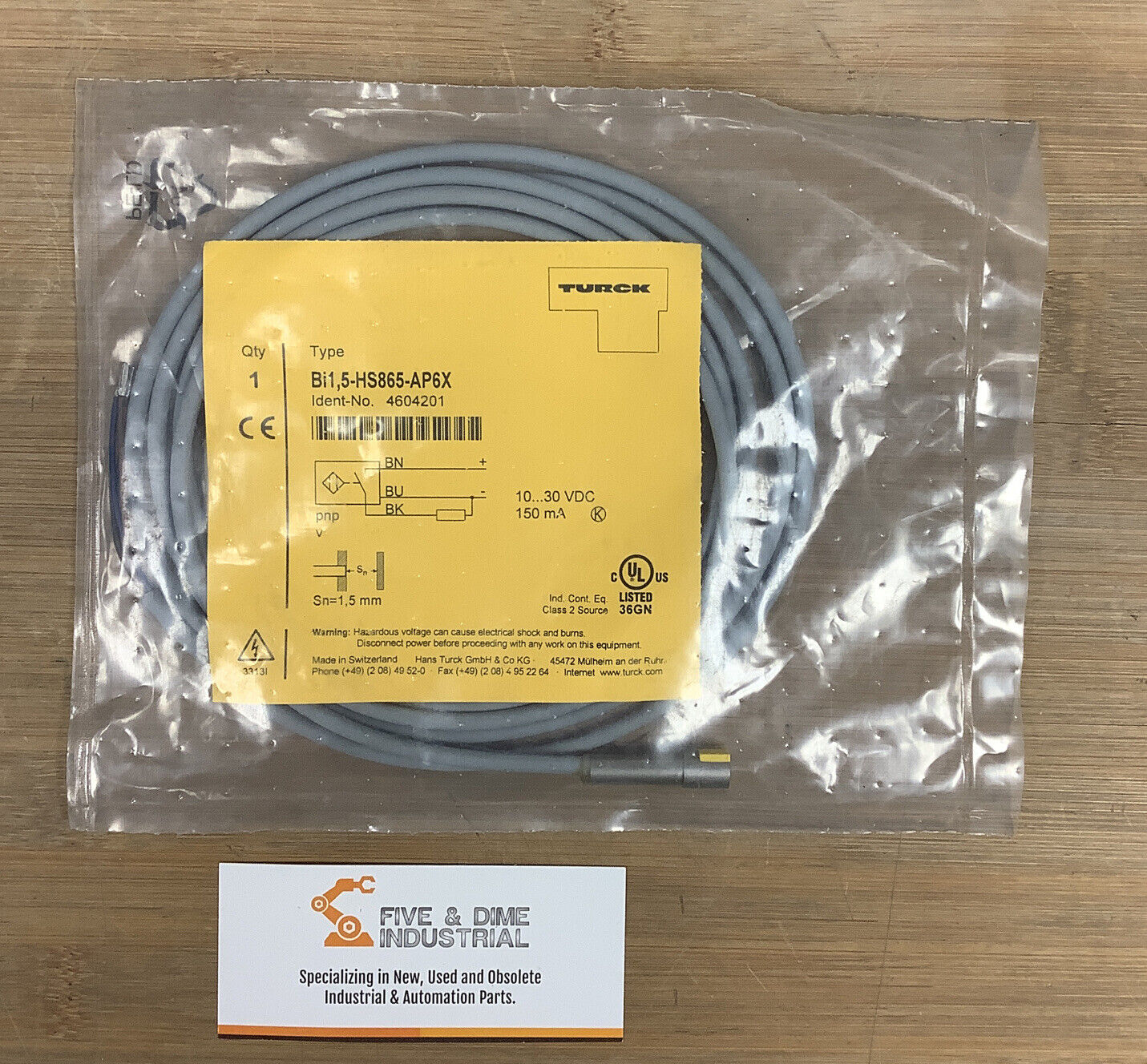 Turck Bi1 5-HS865-AP6X 4604201 30VDC Proximity Switch  (CBL105)