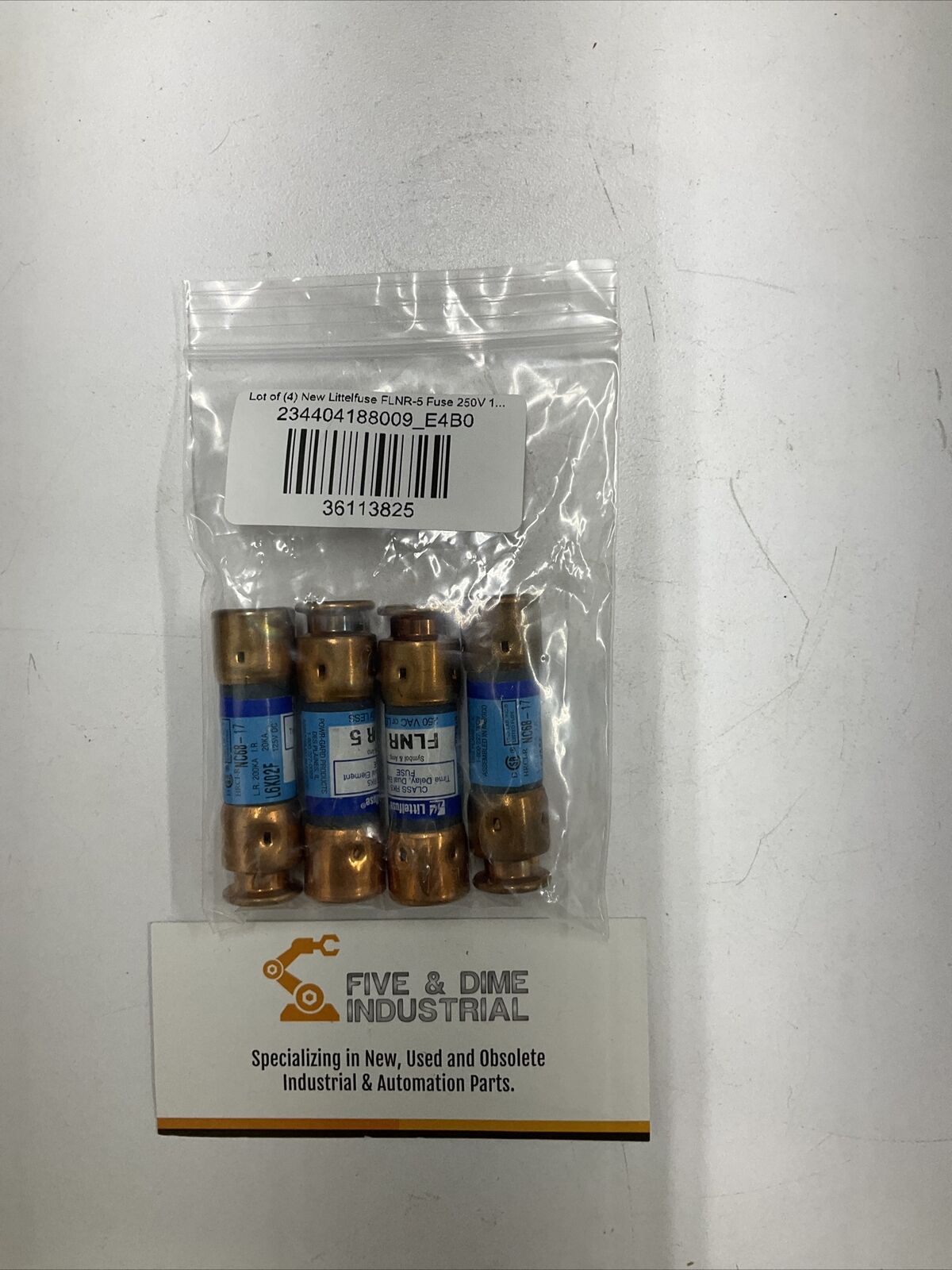 Littelfuse Flnr 5 Fuse Lot of 4  250V 10 Amp (RE139)