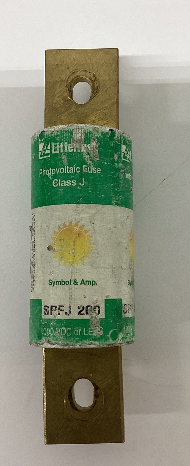 Littelfuse spfj-200 Class J Photovoltaic Fuse 200A 1000 vdc or Less (RE186) - 0