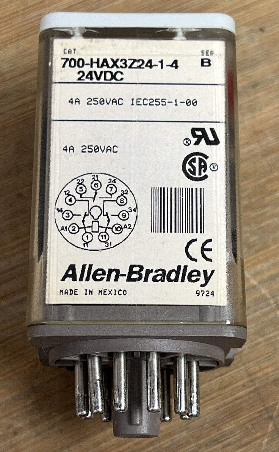 Allen Bradley 700-HAX3Z24-1-4 Lot of 3  Relay 24VDC 4A 250VAC (BK109)