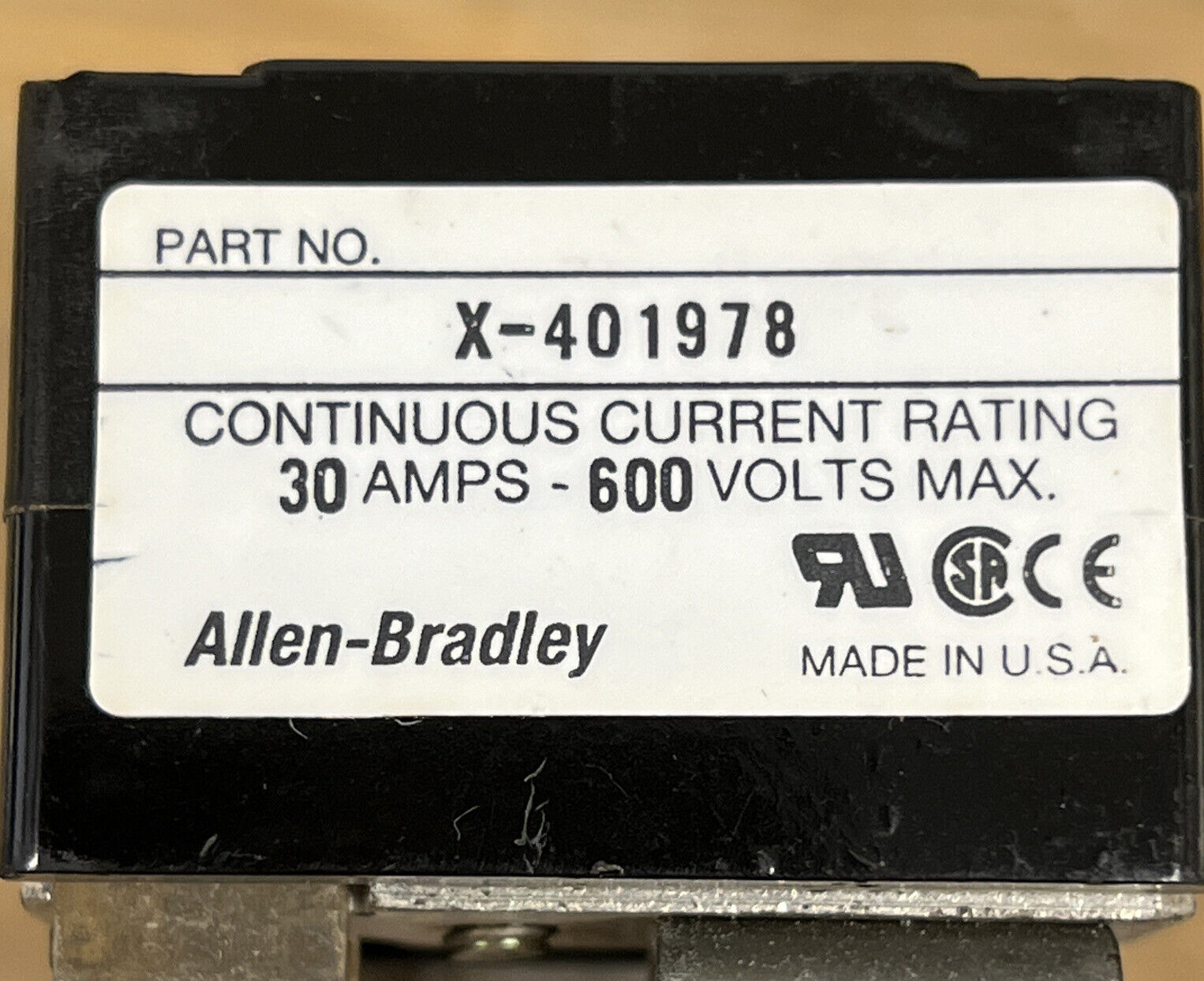 Allen Bradley X-401978 New 3 Pole 30 Amp 600 V Fuse Block (YE102)