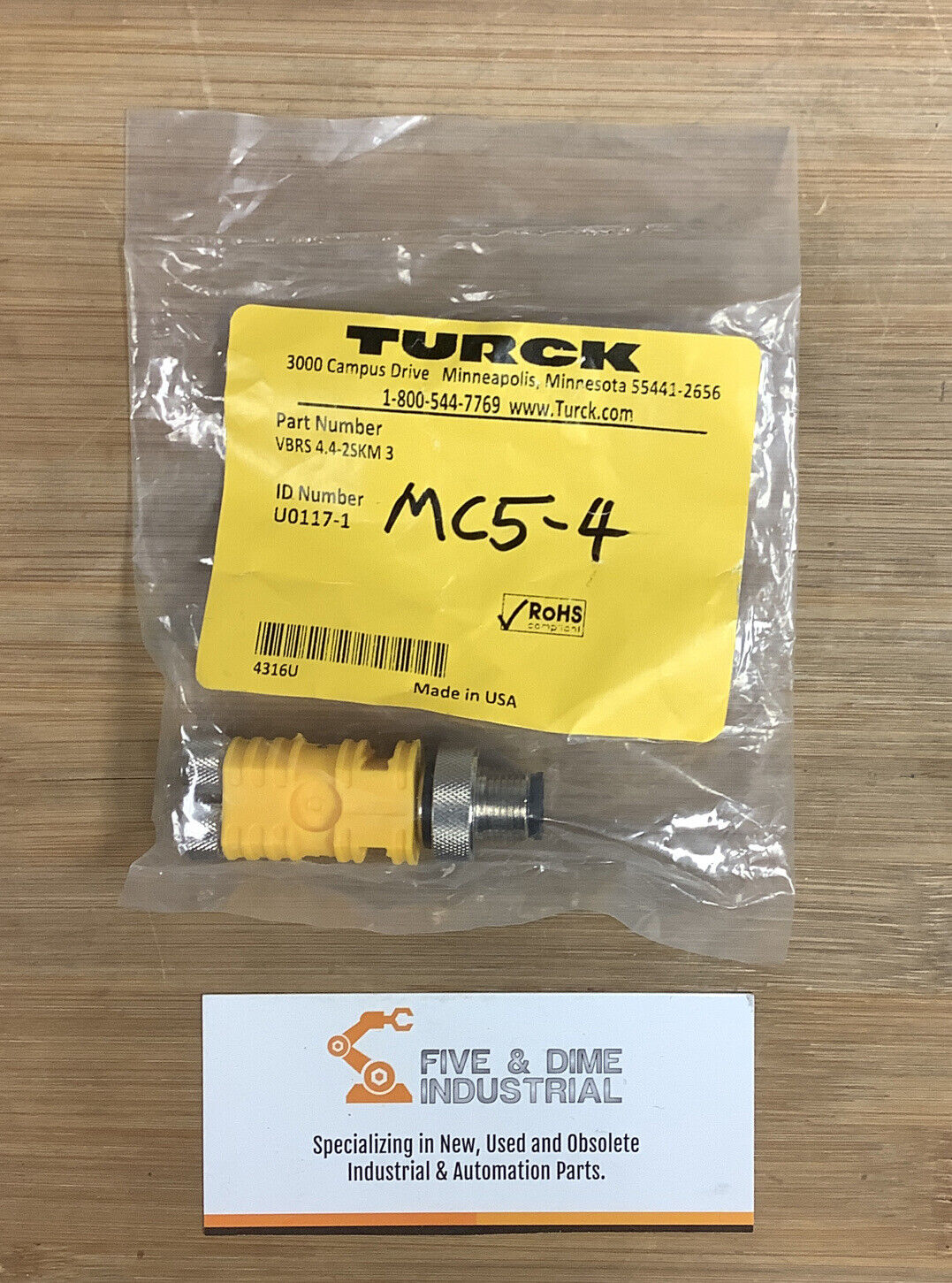 Turck VBRS 4.4-2SKM3 U0117-1 Twin Junction Cord  (GR133)
