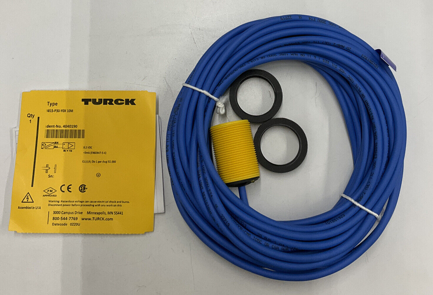 Turck NI15-P30-Y0X 10M 8.2 VDC Proximity Sensor (CBL104)