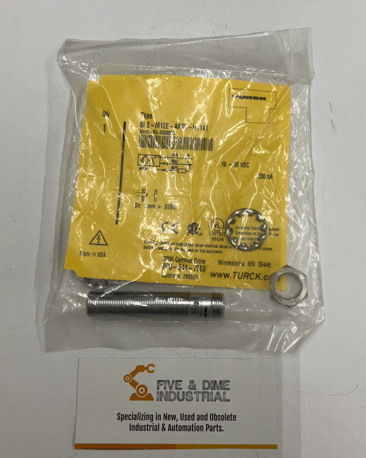 Turck Bi 2-M12E-AP6X-H1141 Inductive Sensor 10-30VDC (BL202)