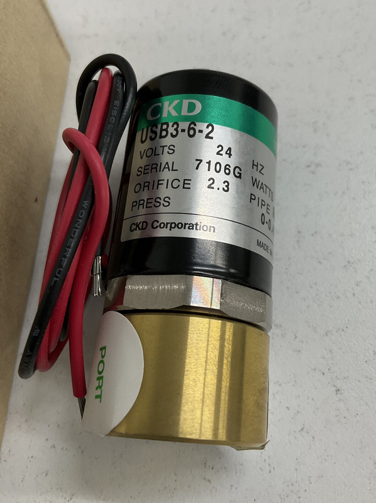 CKD USB3-6-2-DC24V New 24 Vdc Solenoid Valve (CL116)