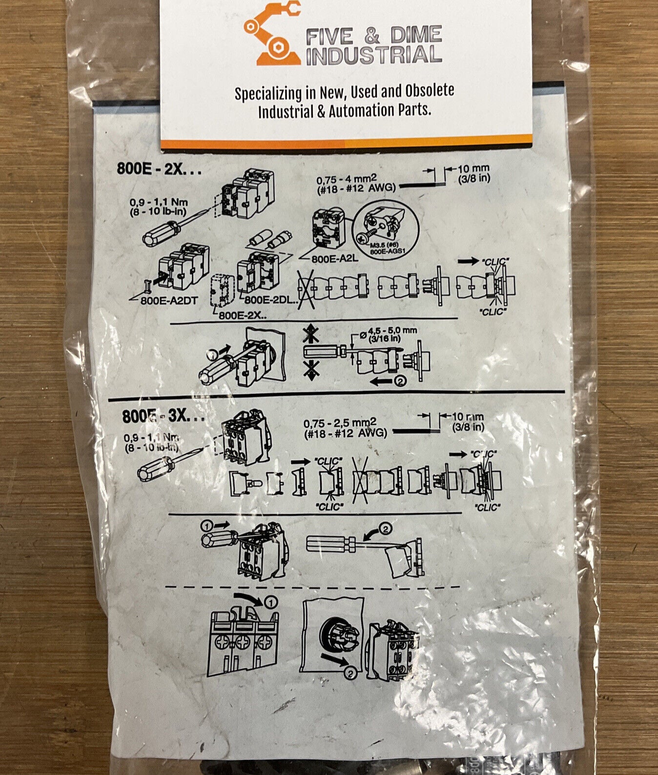 Allen Bradley 800E-3DL3 New Ser B Full Voltage Module with Latch Bulb (BL147)