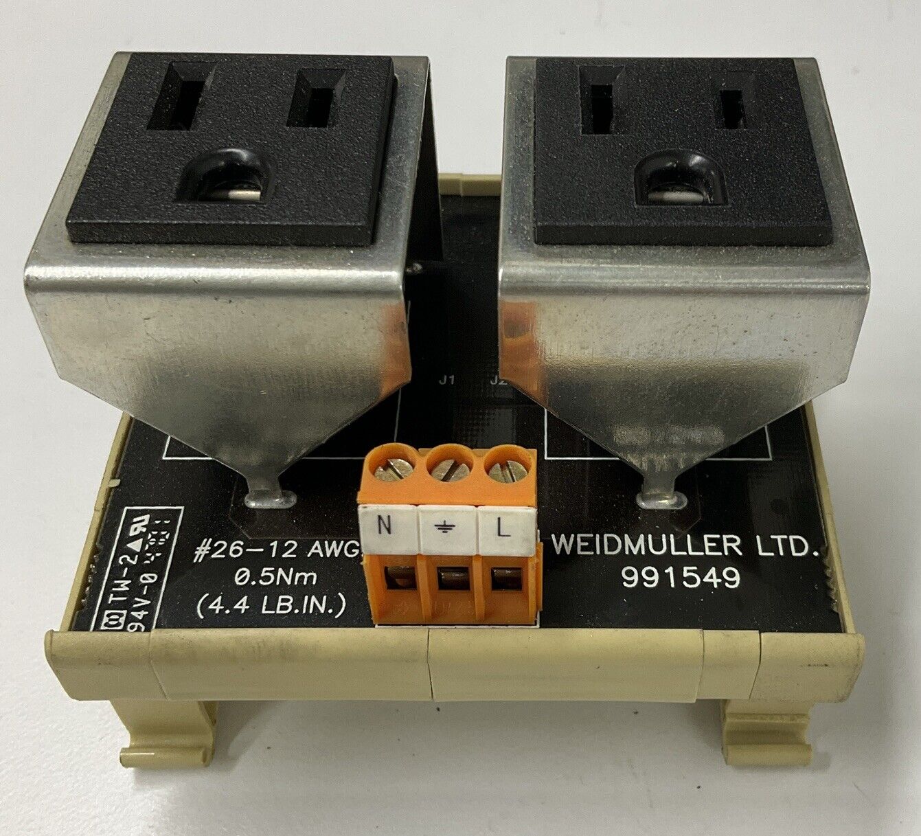 Weidmuller 991549 Din Mount Dual Outlet Module (CL301)