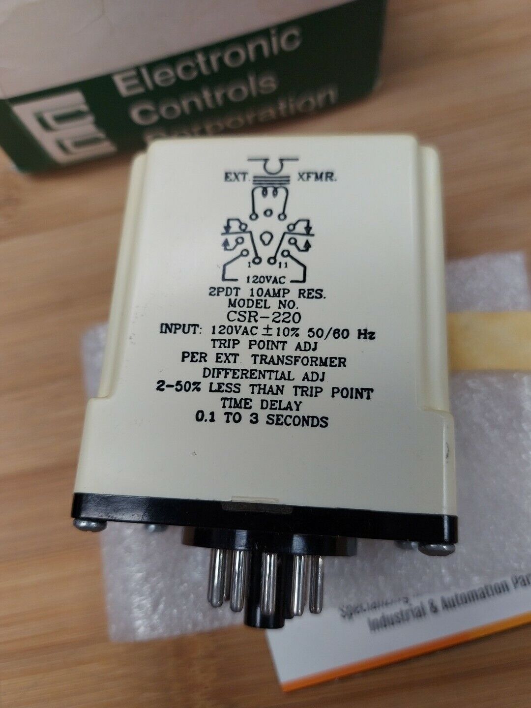 ECC New CSR-220 AC Current Sensor General Relay 120VAC (BL124)