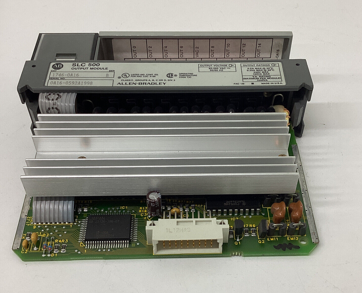 Allen Bradley 1746-0A16 Ser. B Output Module (CB100)