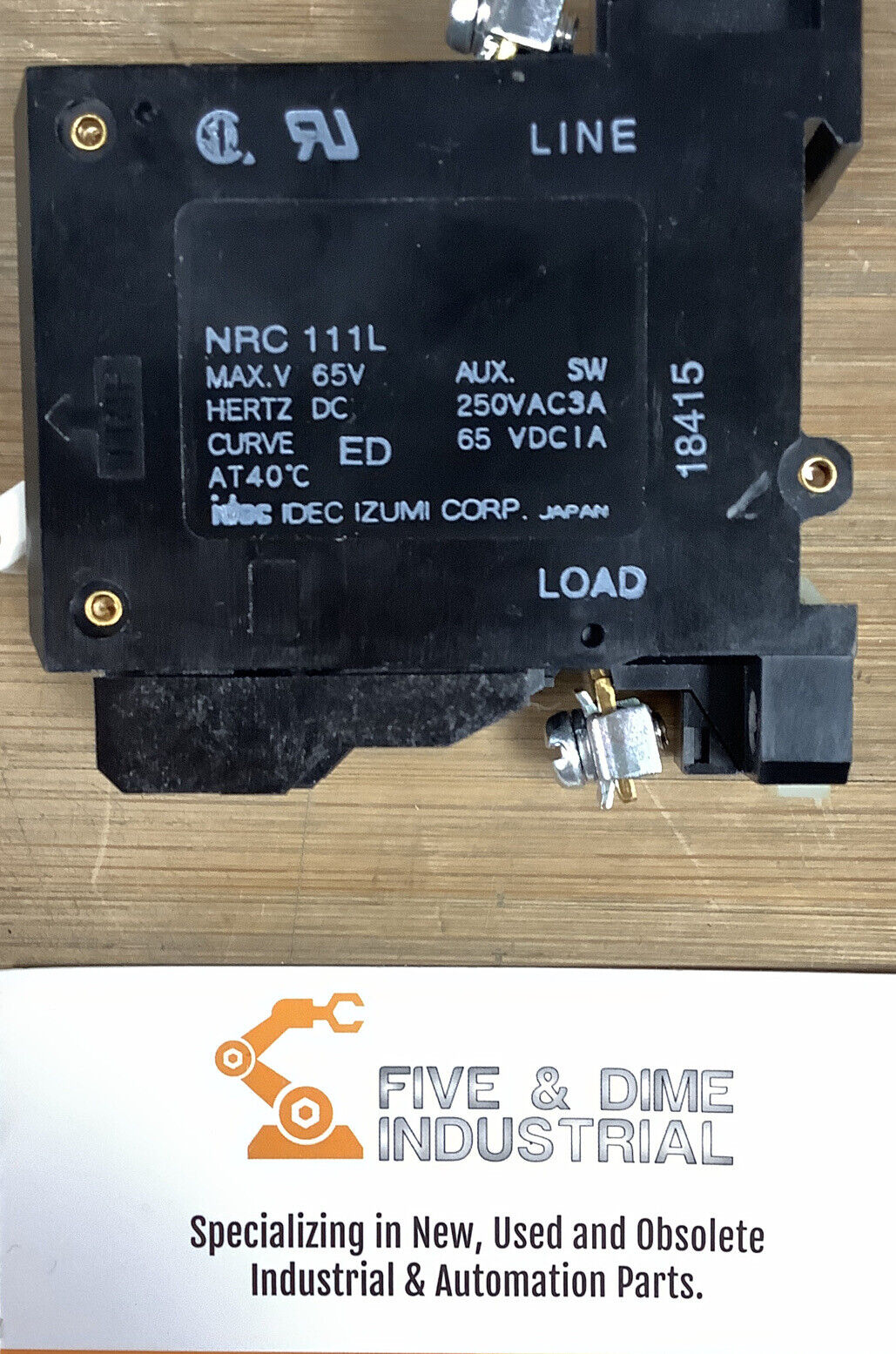 IDEC NRC111L BREAKER W/ AUXILIARY CONTACT NRC111L (BL138)