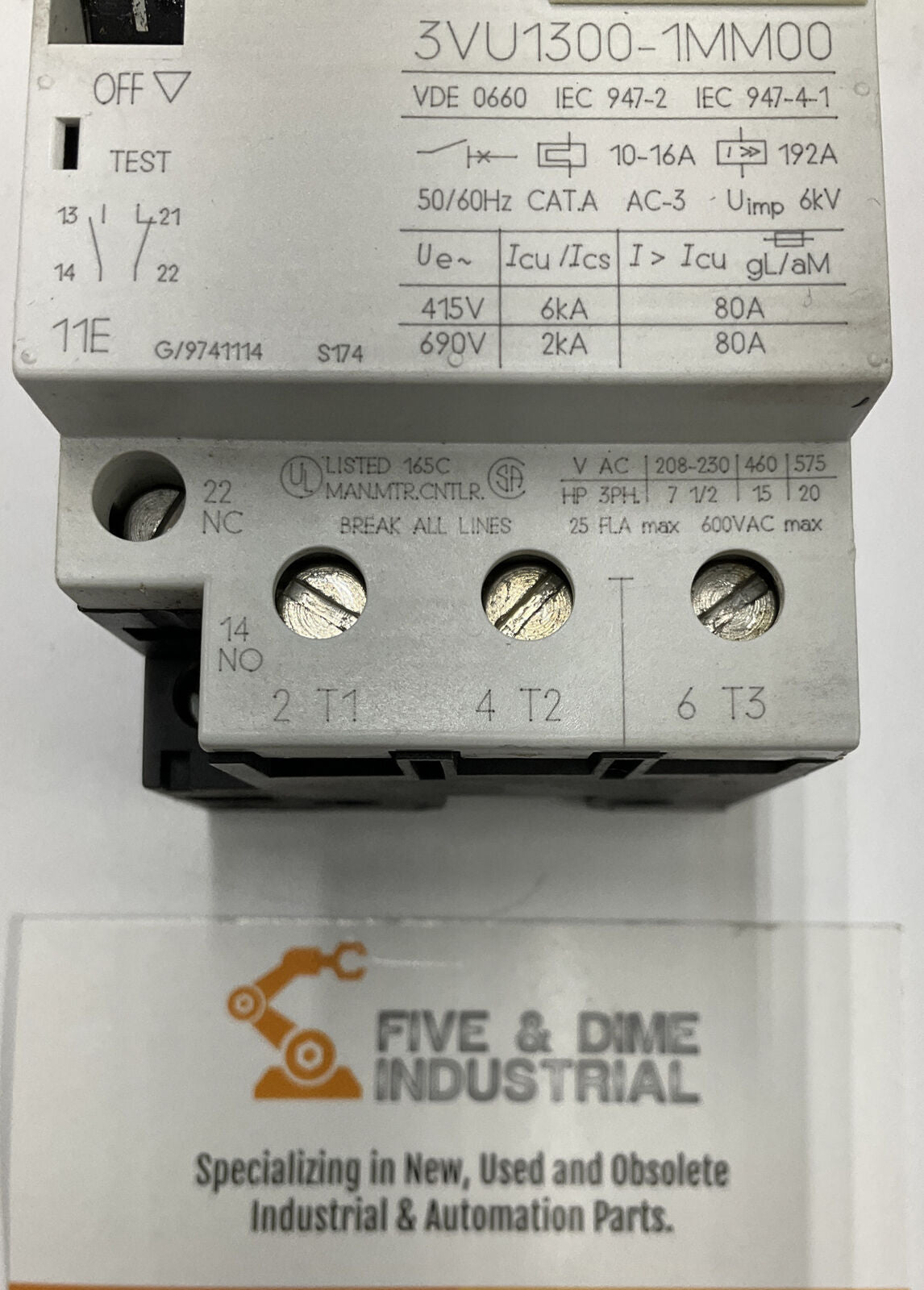 Siemens 3VU1300-1MM00 Circuit Breaker 10-16A (CL144)