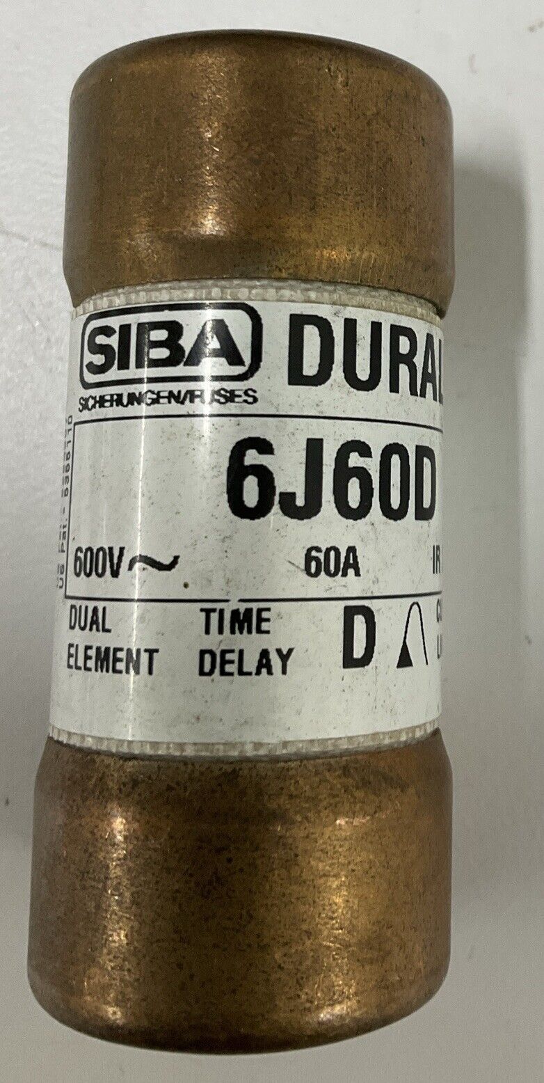 SIBA  6J60D Duralim Dual Element Fuse 60A 600 Vac (YE233) - 0