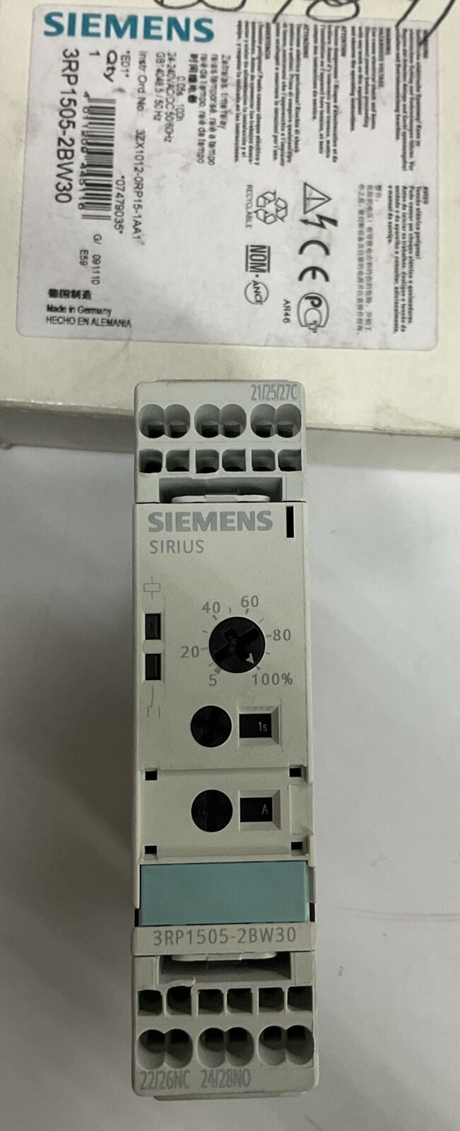 Siemens 3RP1505-2BW30 Solid State Timer Relay  (YE123)