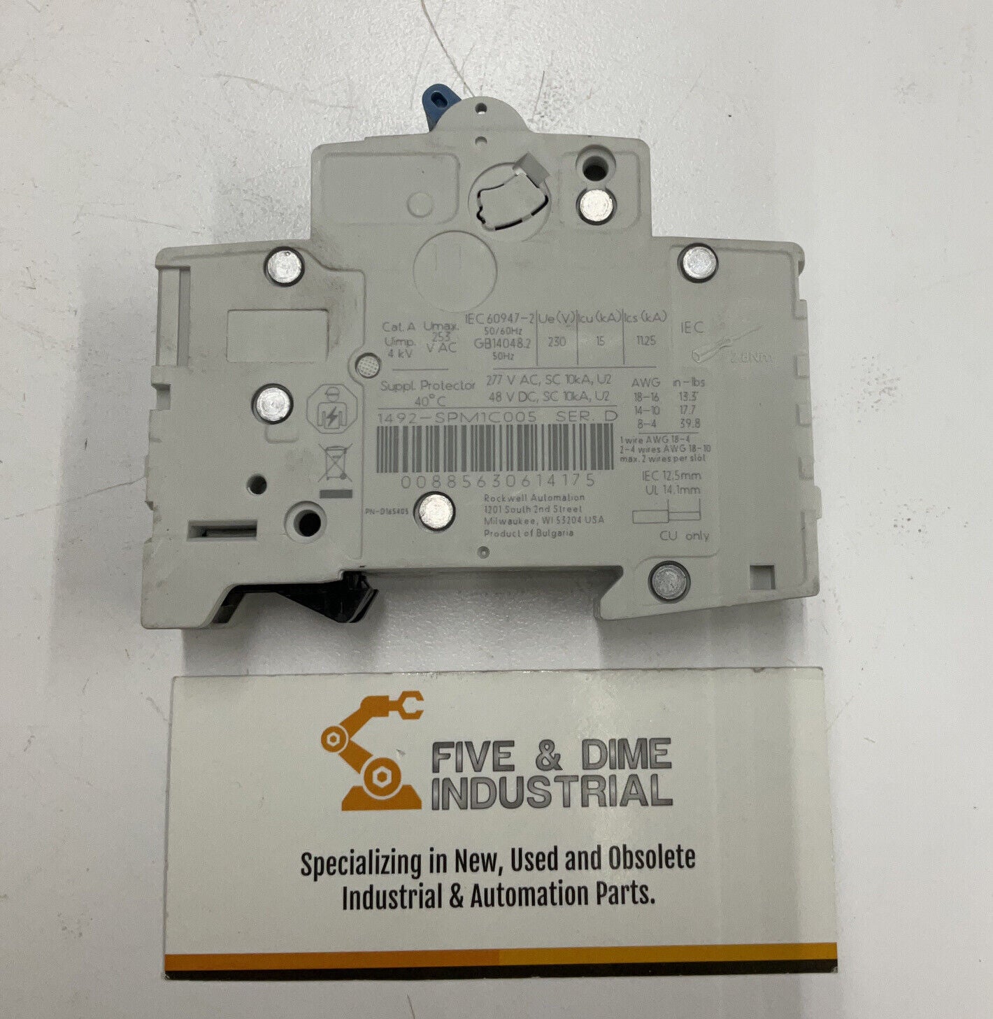 Allen Bradley 1492-SPM1C005 Circuit Breaker 277V 0.5A (BL152)