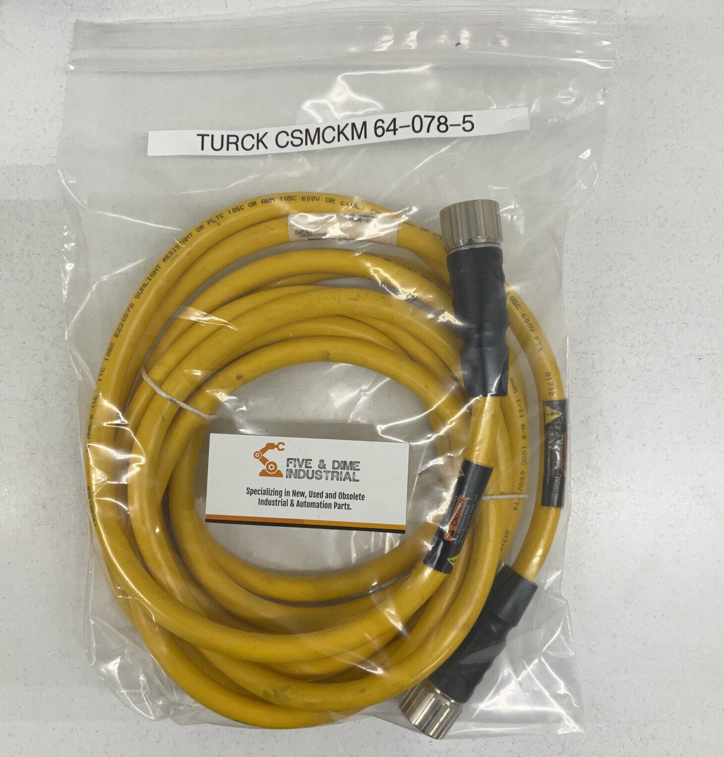 Turck CSM CKM 64-078-5 Power Fast Cable U2-04291 (CBL120)