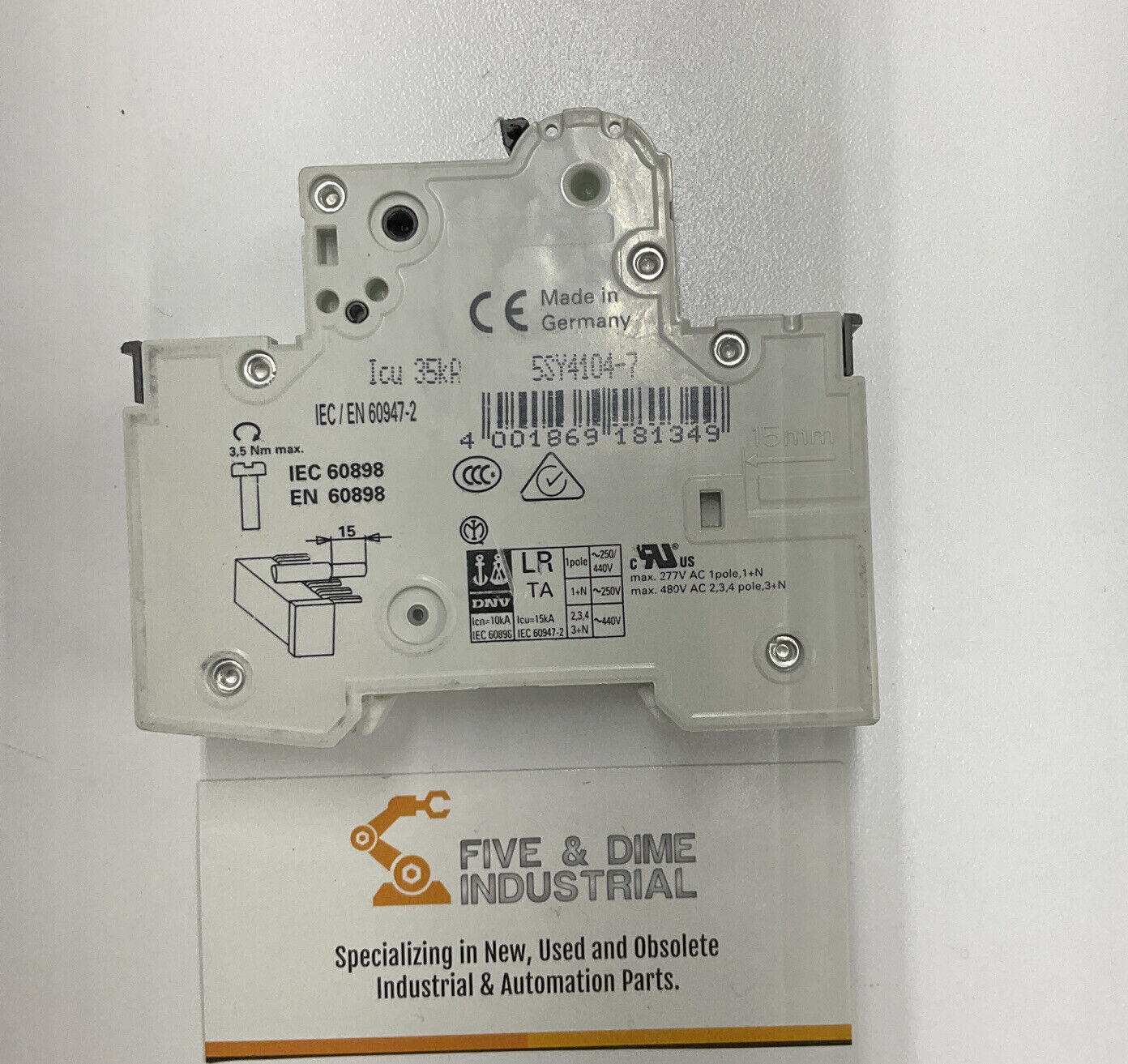 Siemens 5SY4104-7 4-Amp Circuit Breaker w/ 5ST3010 Auxiliary Switch (BL227)