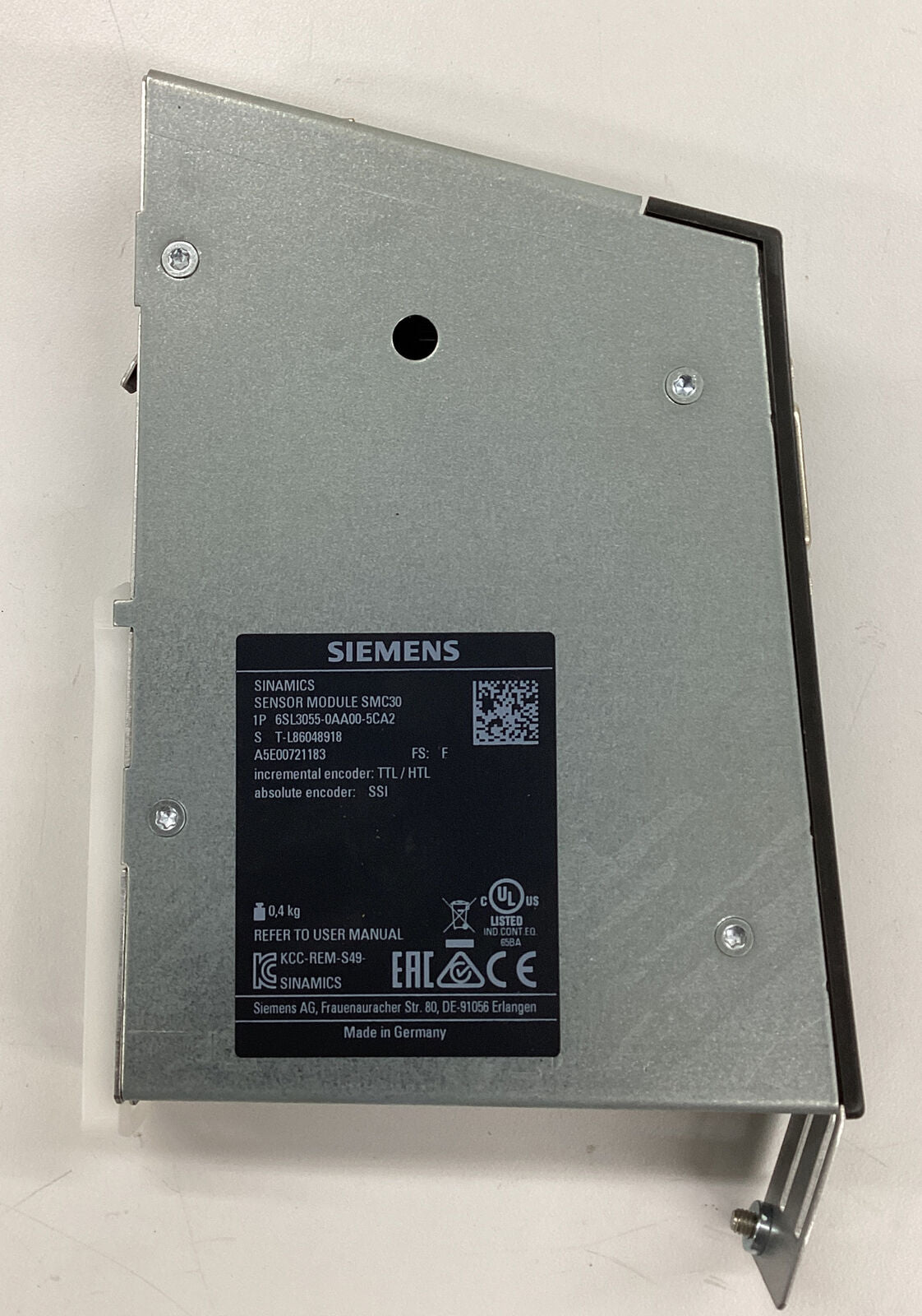 Siemens 6SL3055-0AA00-5CA2  Encoder Sensor Module SMC30 *NEW* Mfg 2019 (OV124)