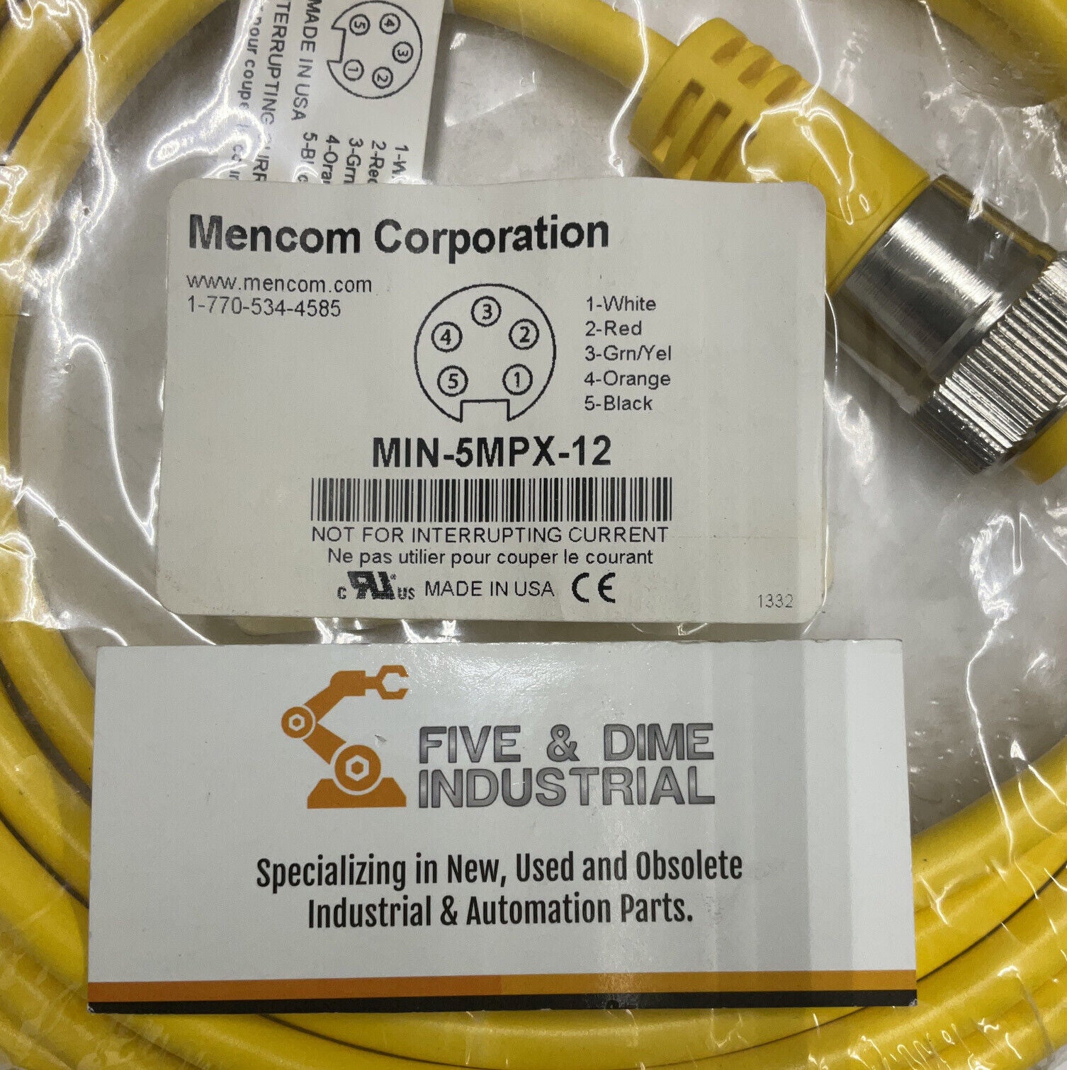 Mencom MIN-5MPX-12 New Connector Cable (CBL144)