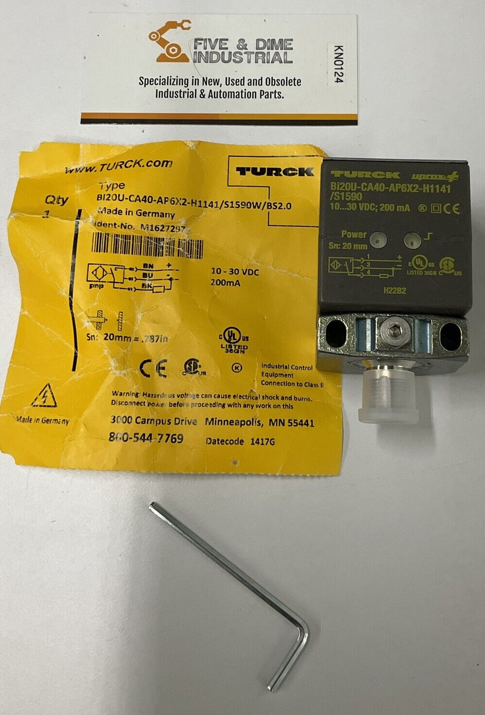 Turck BI20U-CA40-AP6X2-H1141/S1590W/BS2.0 / M1627297 Sensor (RE138)