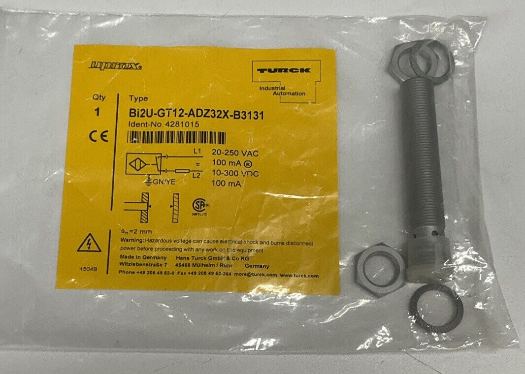 Turck BI2U-GT12-ADZ32X-B3131 Proximity Sensor 4281015  (BL130)