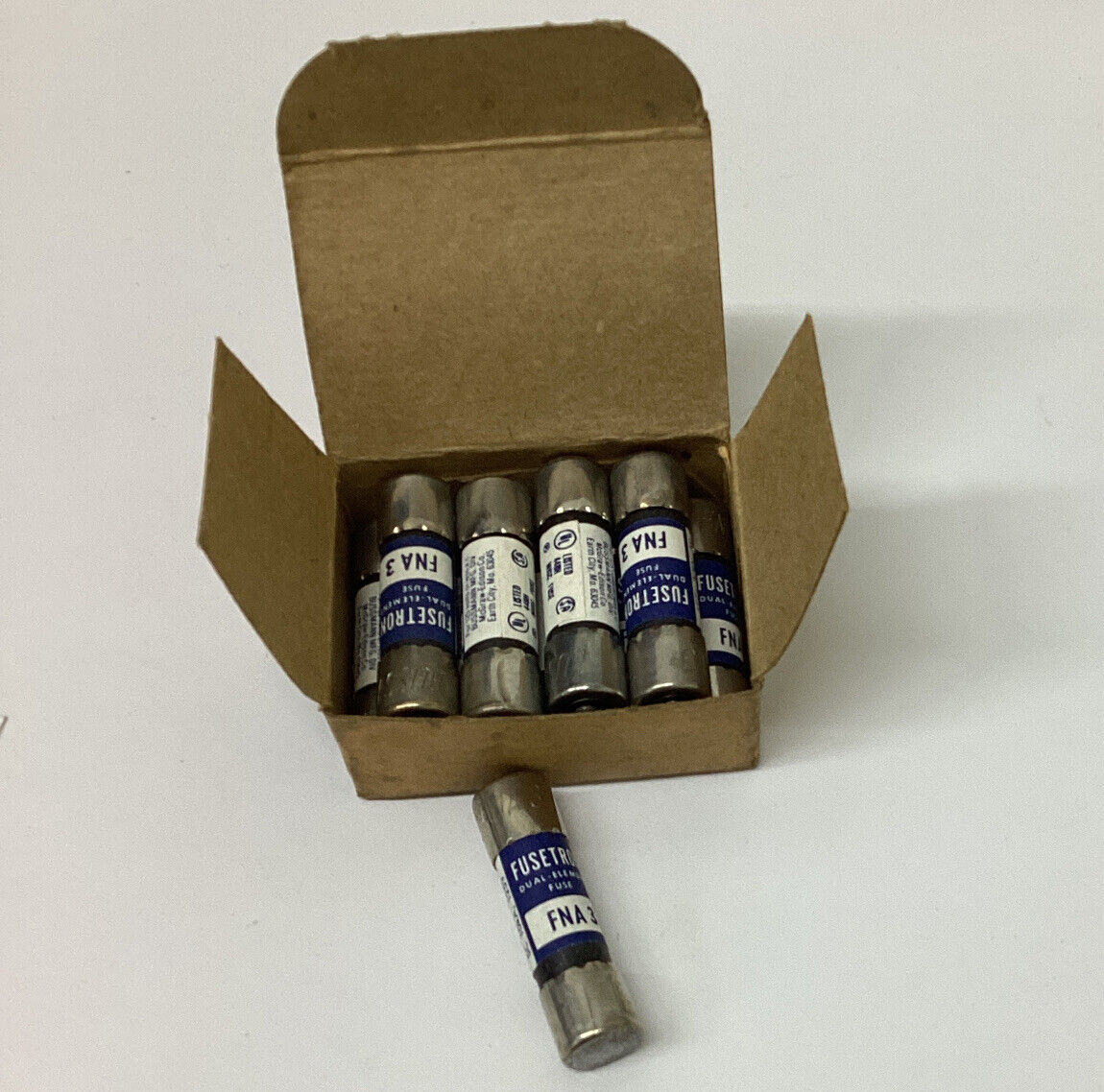 Bussmann Fusetron FNA-3 Box of (10)  3A Dual Element Fuses (GR169) - 0