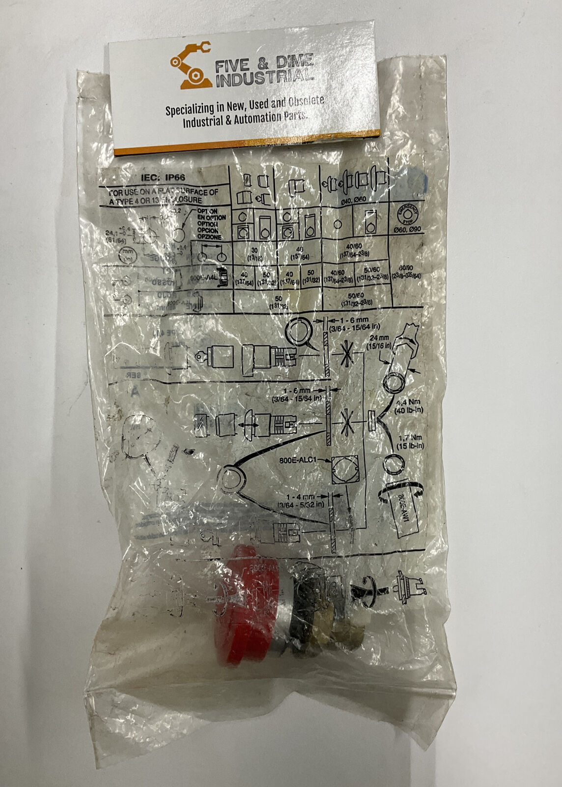 Allen Bradley 800EM-MT4 New Push Button Red SER.A - (CL119)