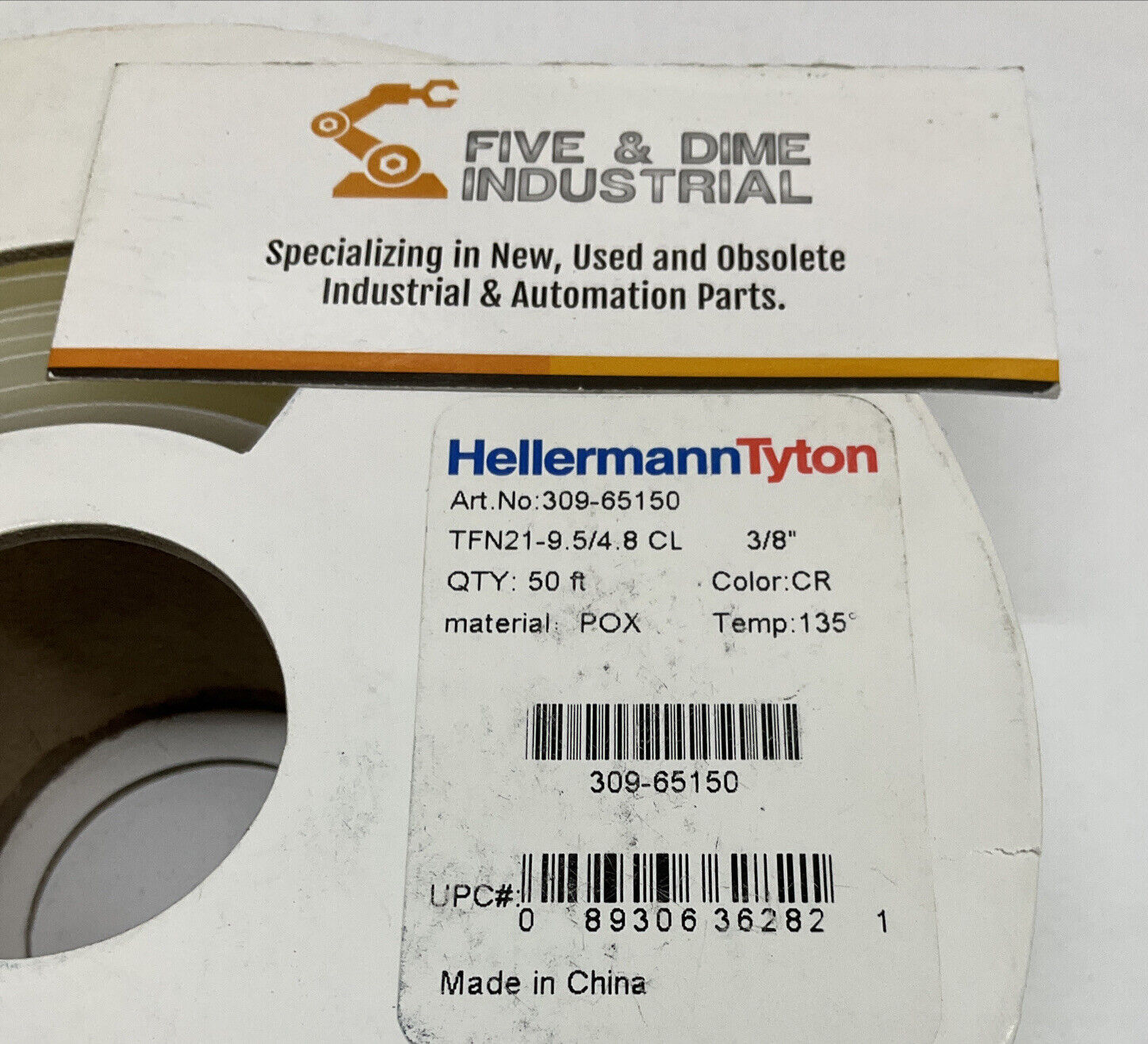 Hellermann Tyton 309-6510 Heat Shrink Tubing 3/8" 50'  Clear FN21-9.5/4.8  BK139