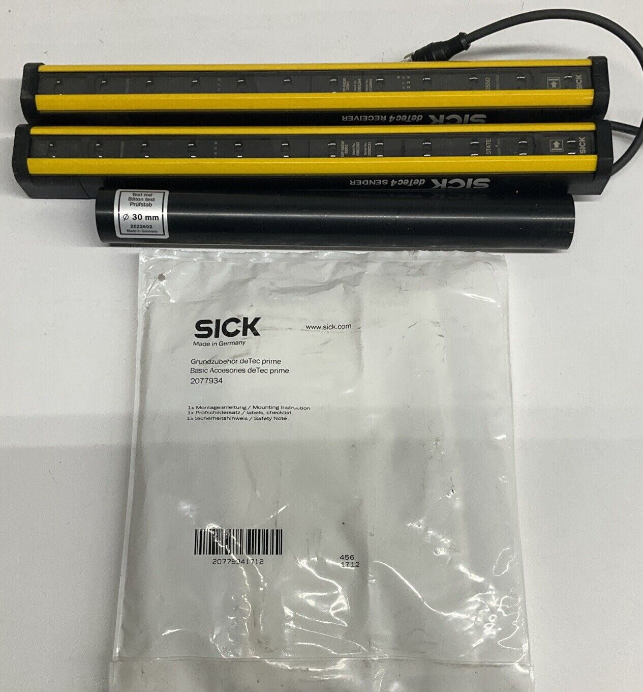 Sick 1081263 1081264 deTec4 12" Sender & Reciever Light Curtain Set (OV125) - 0