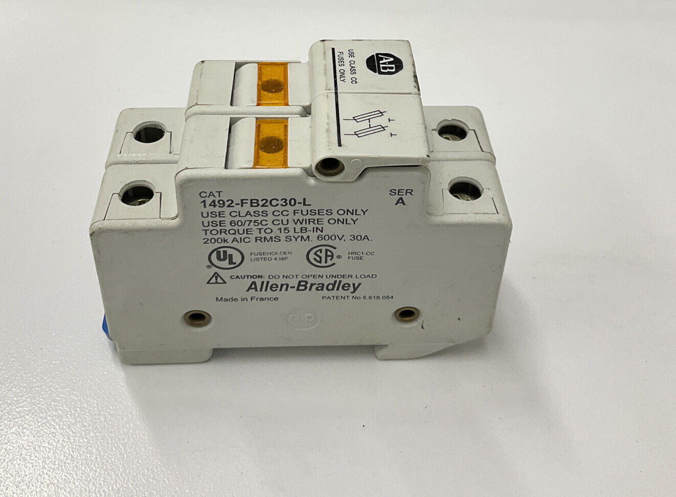 Allen Bradley 1492-F-FB2C 30-L 2-Pole Class CC Fuse Holder (BL180)