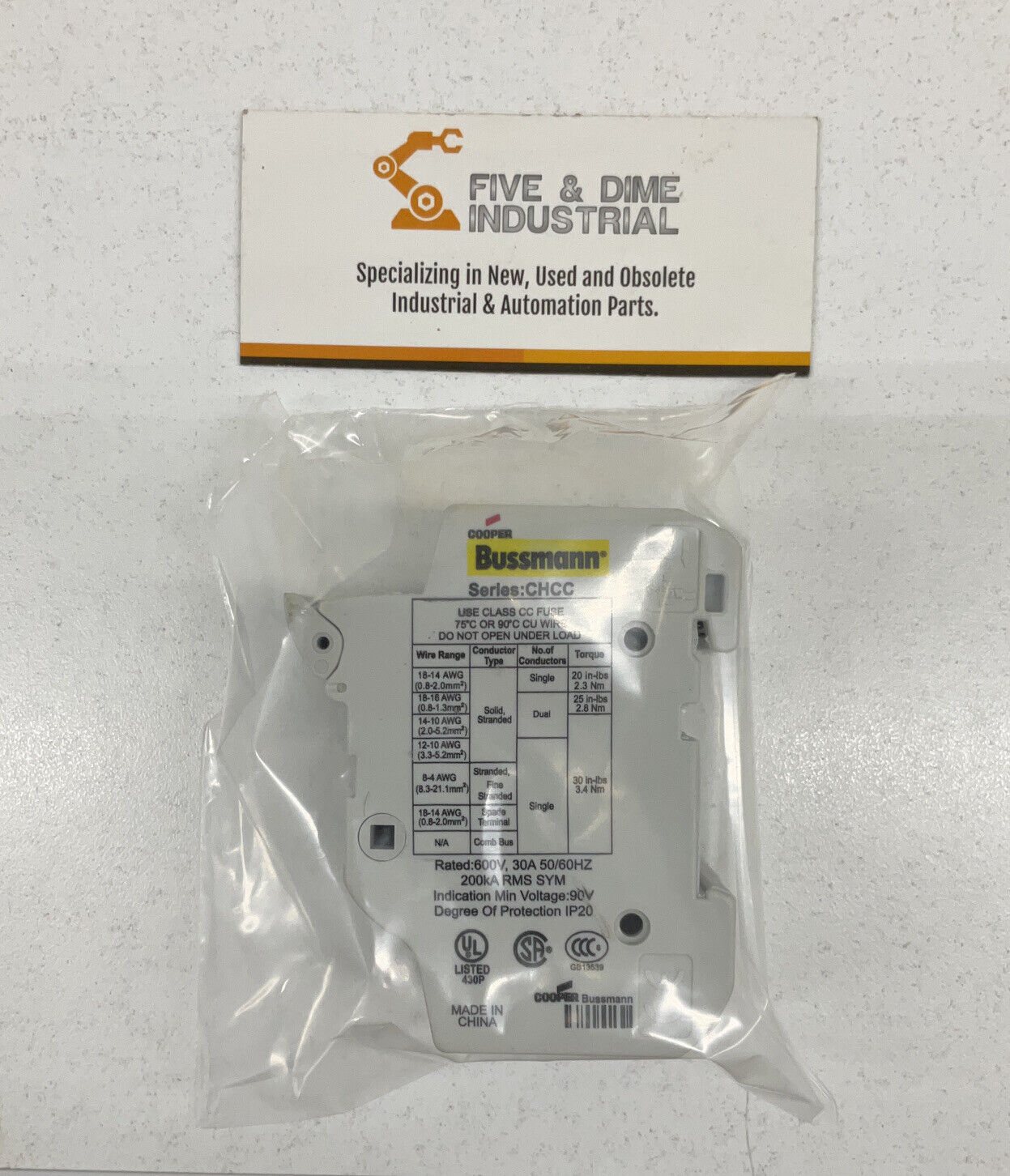 Bussmann CHCC (2) New Fuse Block Holder 30 Amp 600V  (GR145)