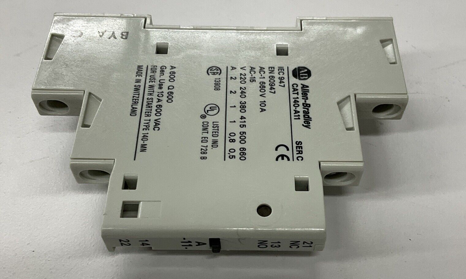 Allen Bradley 140-A11 Auxilary Contactor 1-N0 1-NC (SH108)