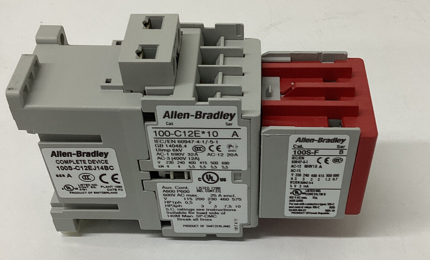 Allen Bradley  100S-C12EJ14BC New 24VDC Safety Contactor (YE234)