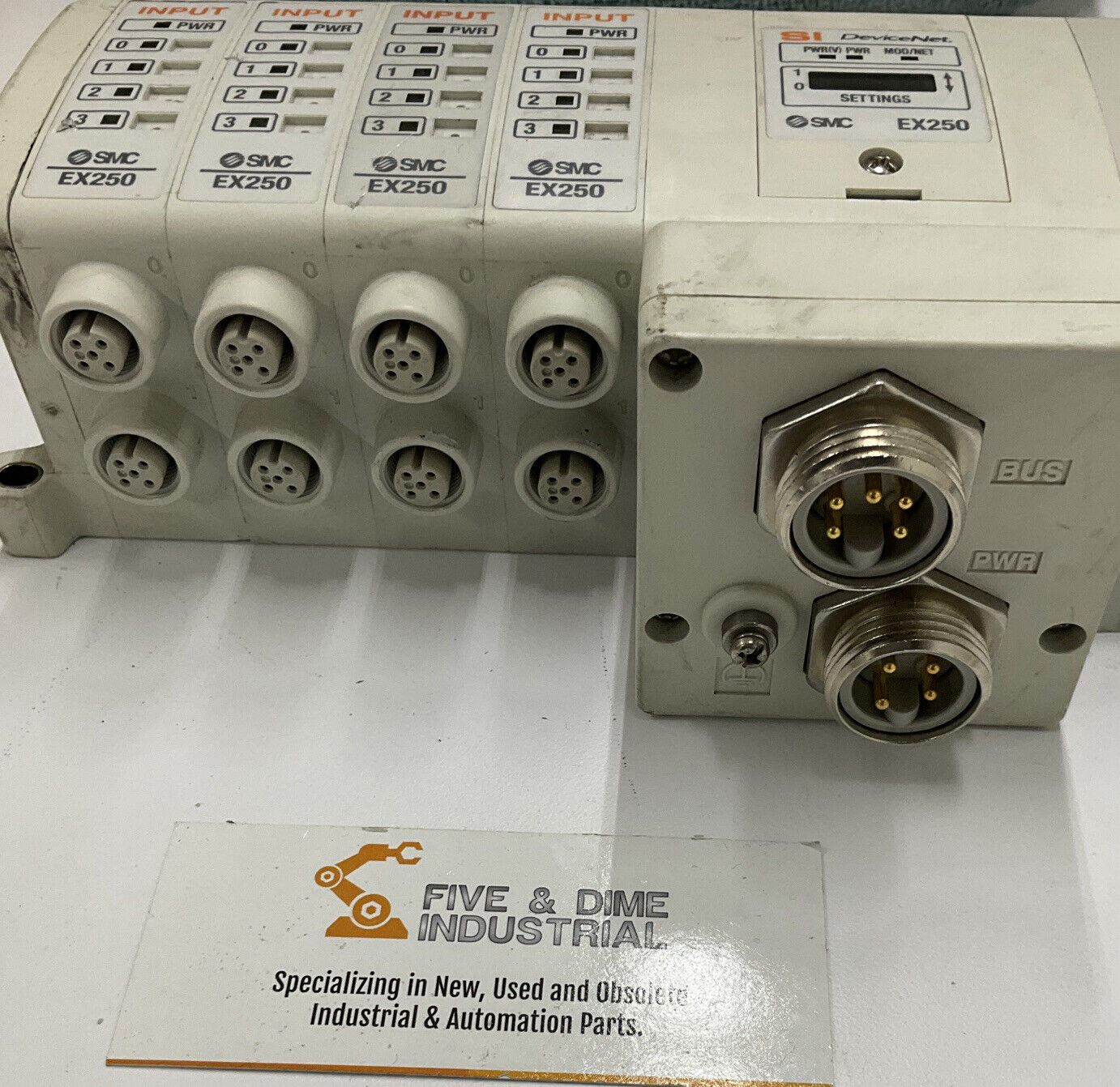 SMC EX250-SDN1-X122 DeviceNet w/ (4) IE2 Input Modules + 8 Various Valves CL290