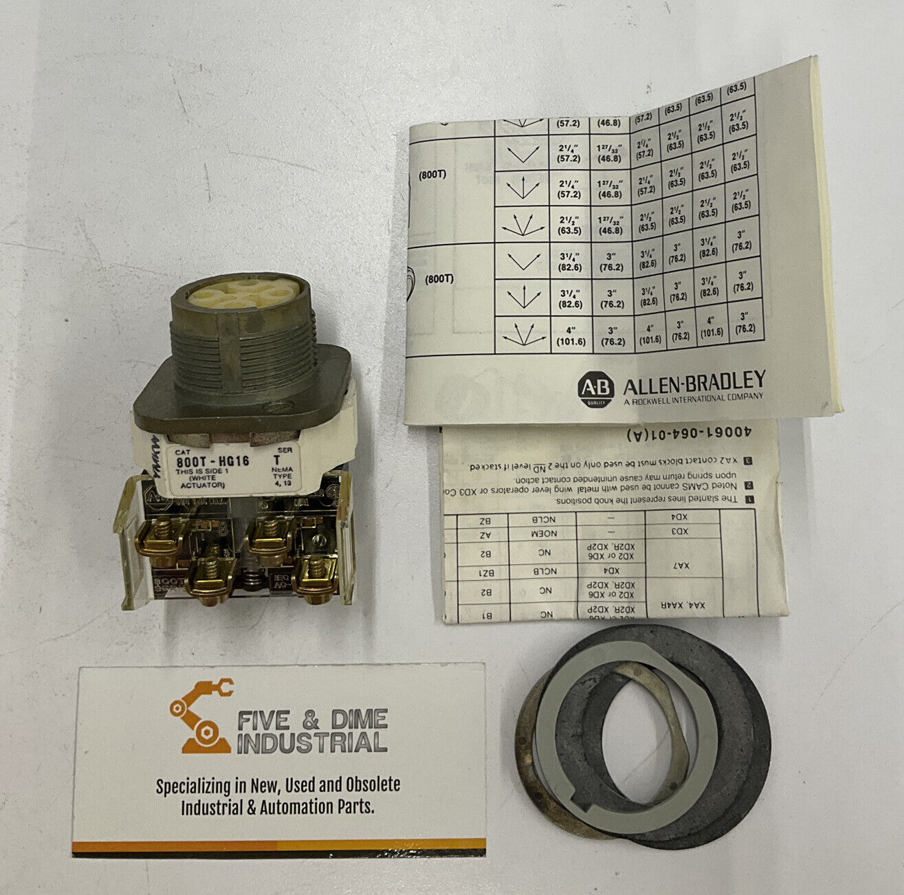 Allen Bradley 800T-HG16A Selector Switch Ser. T Industrial Controls  (YE222)