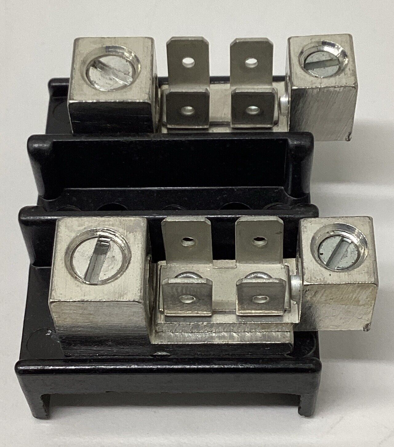 ElecTron EB-422 2-Pole Terminal Block 1/4" X 5/16" w/ Spade Terminals (OV134)