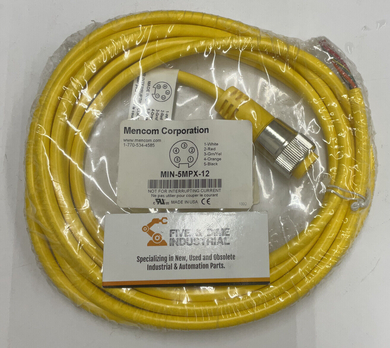 Mencom MIN-5MPX-12 New Connector Cable (CBL144)