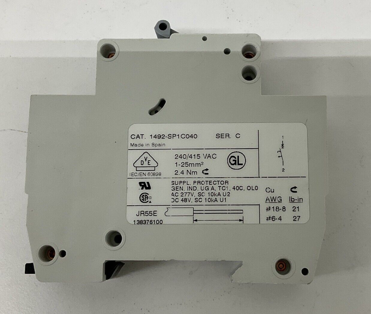 Allen Bradley 1492-SP1C040  240-415VAC Circuit Breaker (BL127) - 0