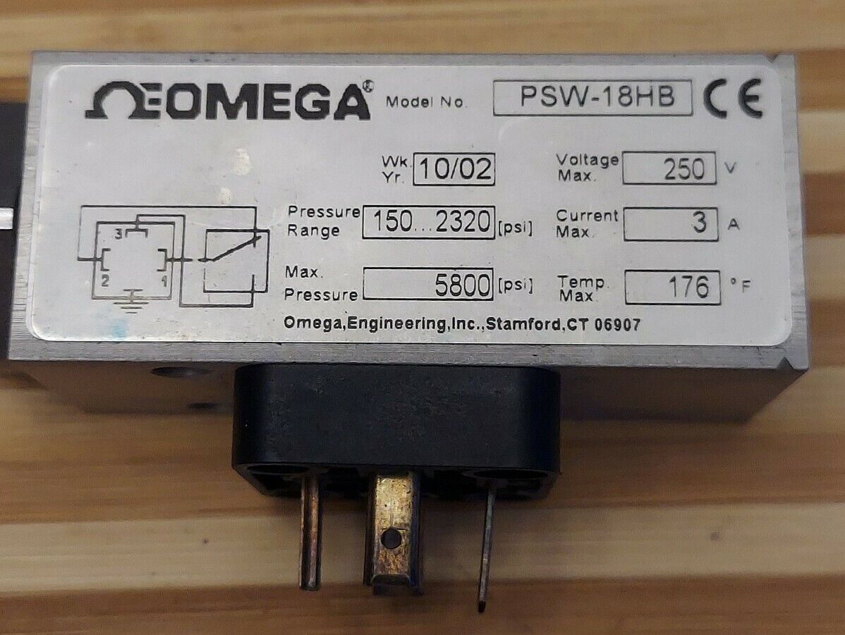 Omega PSW-18HB Pressure Switch 150-2320 PSI  (BL120)