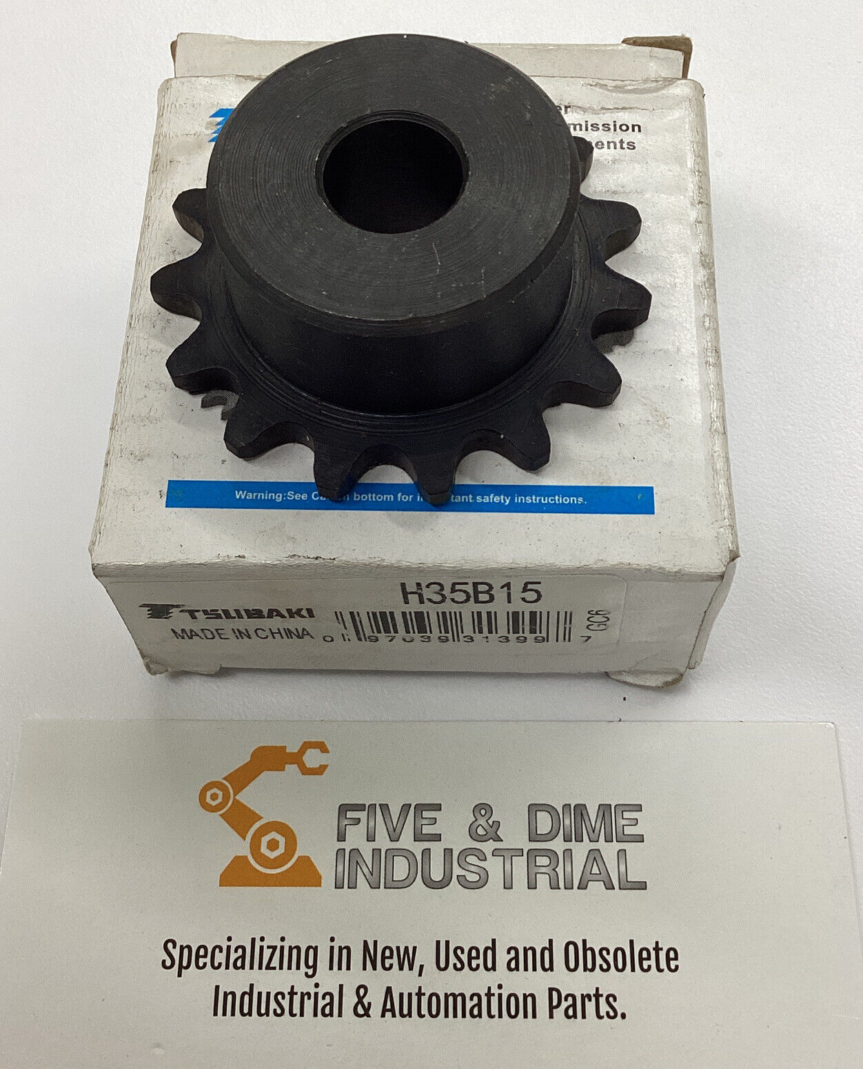 Tsubaki H35B15 New Bore to Size Sprocket 1/2" Bore 15 Teeth (CL278)