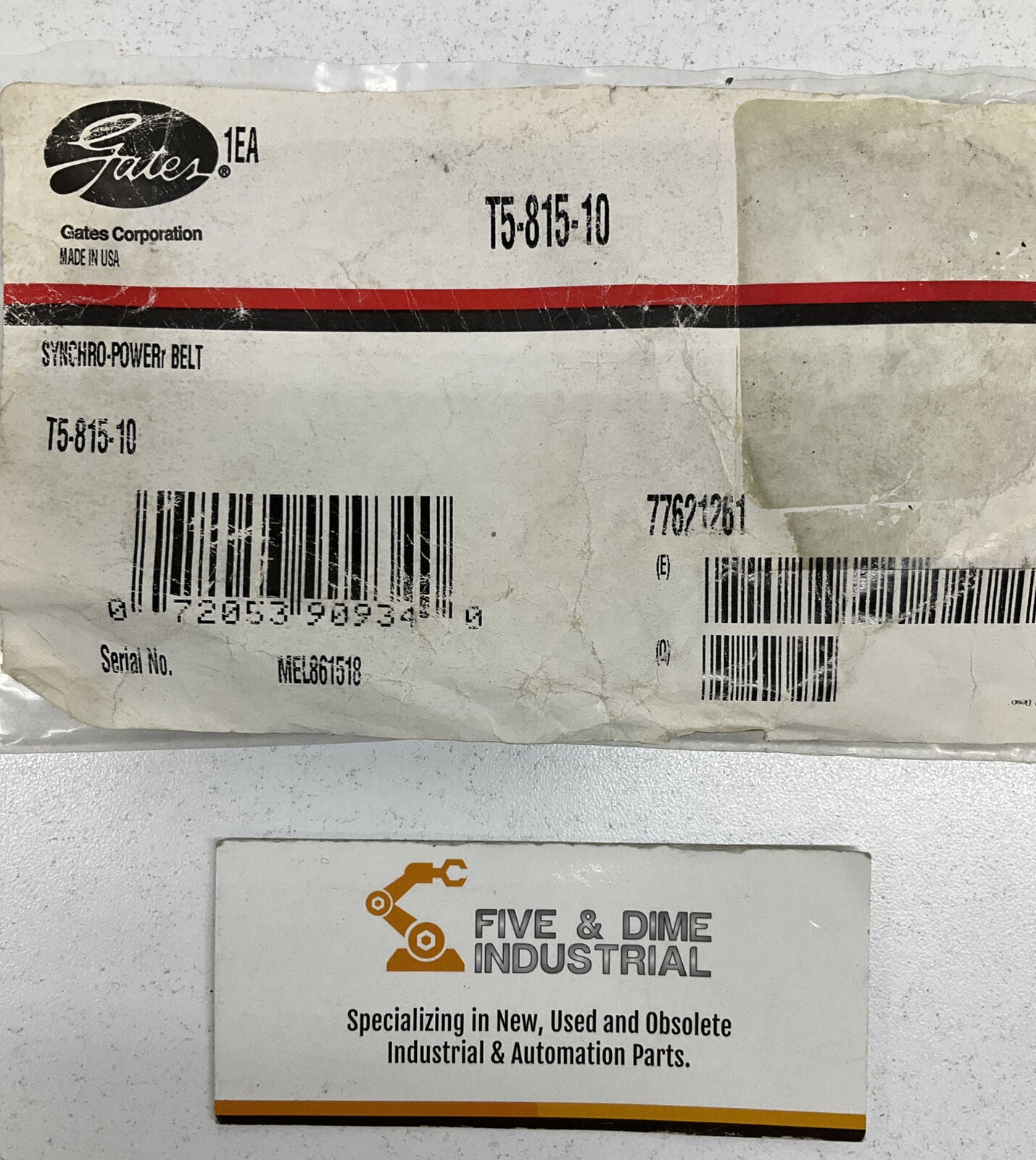 GATES T5-815-10 New Synchro-Power Polyurethane Belt (GR159)