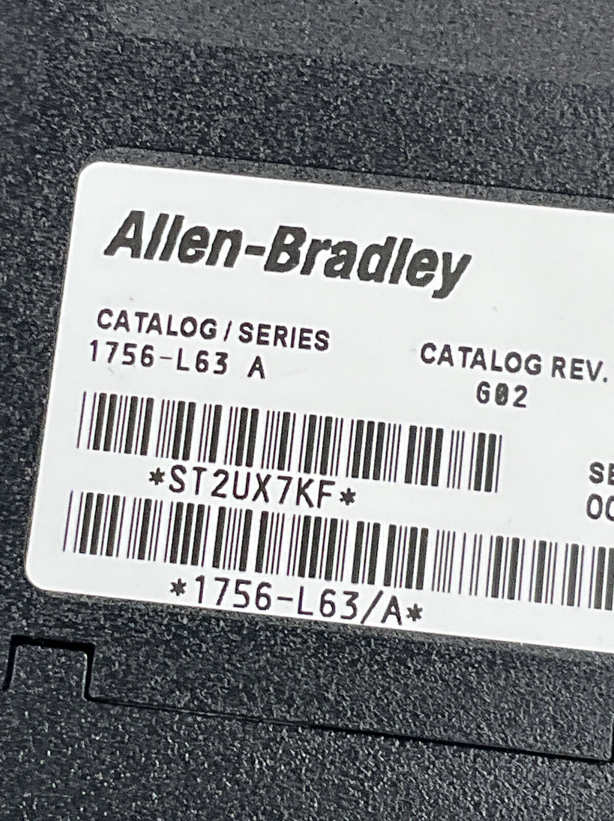 Allen Bradley 1756-L63 Ser. A ControlLogix PLC Processor 5563 FW Rev 1.4 (CL260)