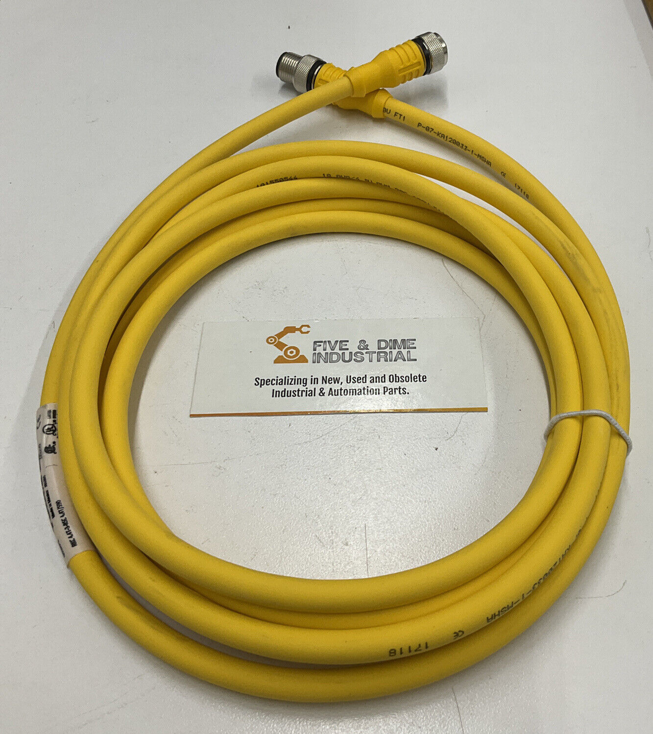 Turck RKC 4.4T-3-RSC 4.4T/S90 Eurofast Cordset Cable 4-Pin U5193-1 (YE190)