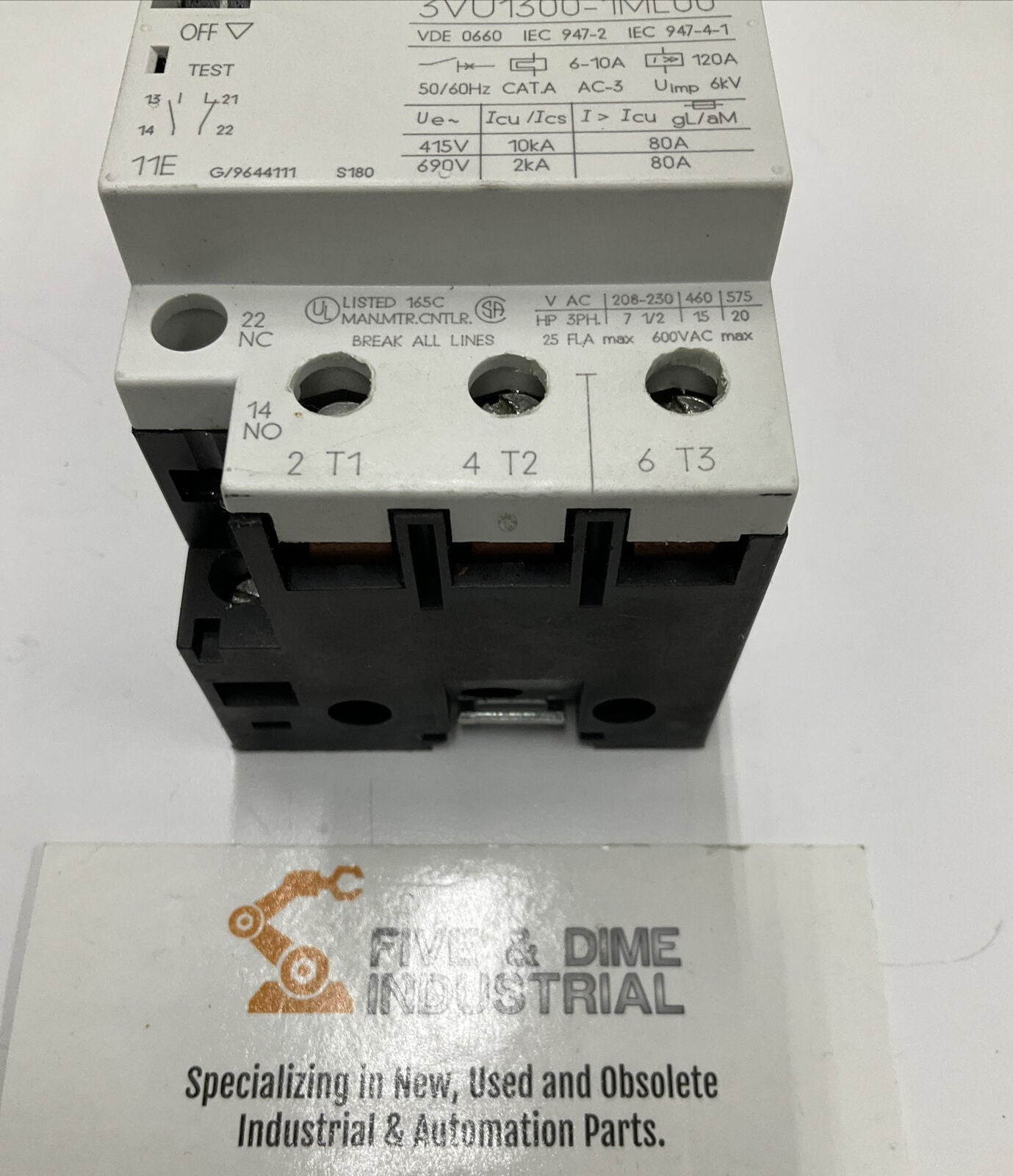 Siemens 3VU1300-1ML00 Circuit Breaker 6-10A (CL273)